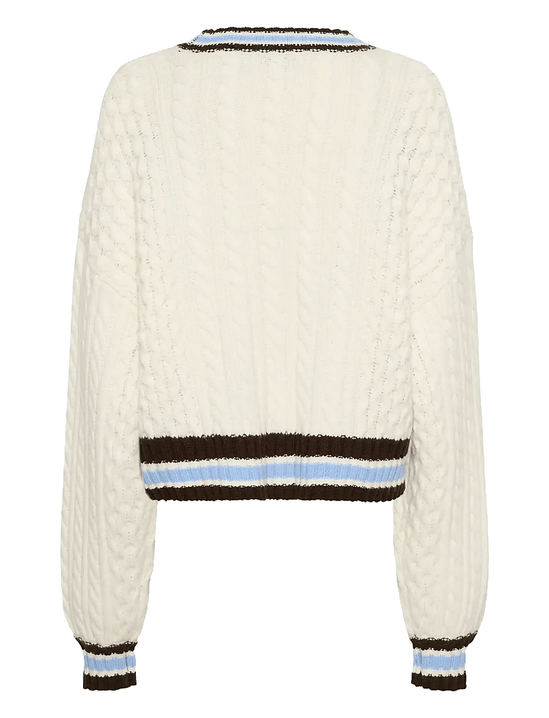 Gestuz - GZtaiba pullover - striktrøjer - egret - 1