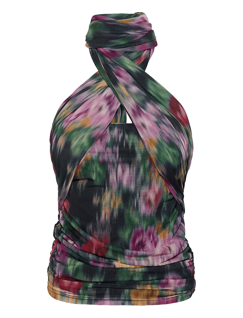 Gestuz - GZfadia P top - Ärmellose tops - red faded flower - 1