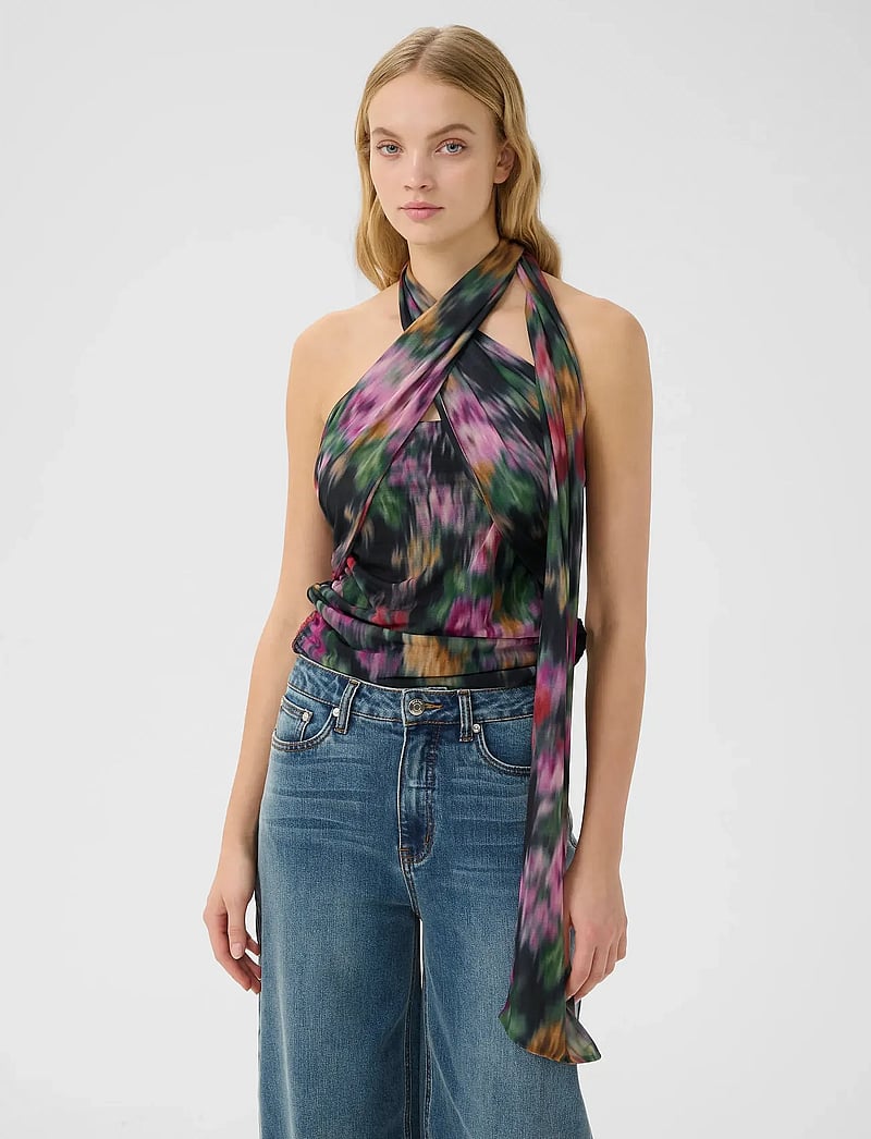 Gestuz - GZfadia P top - Ärmellose tops - red faded flower - 0