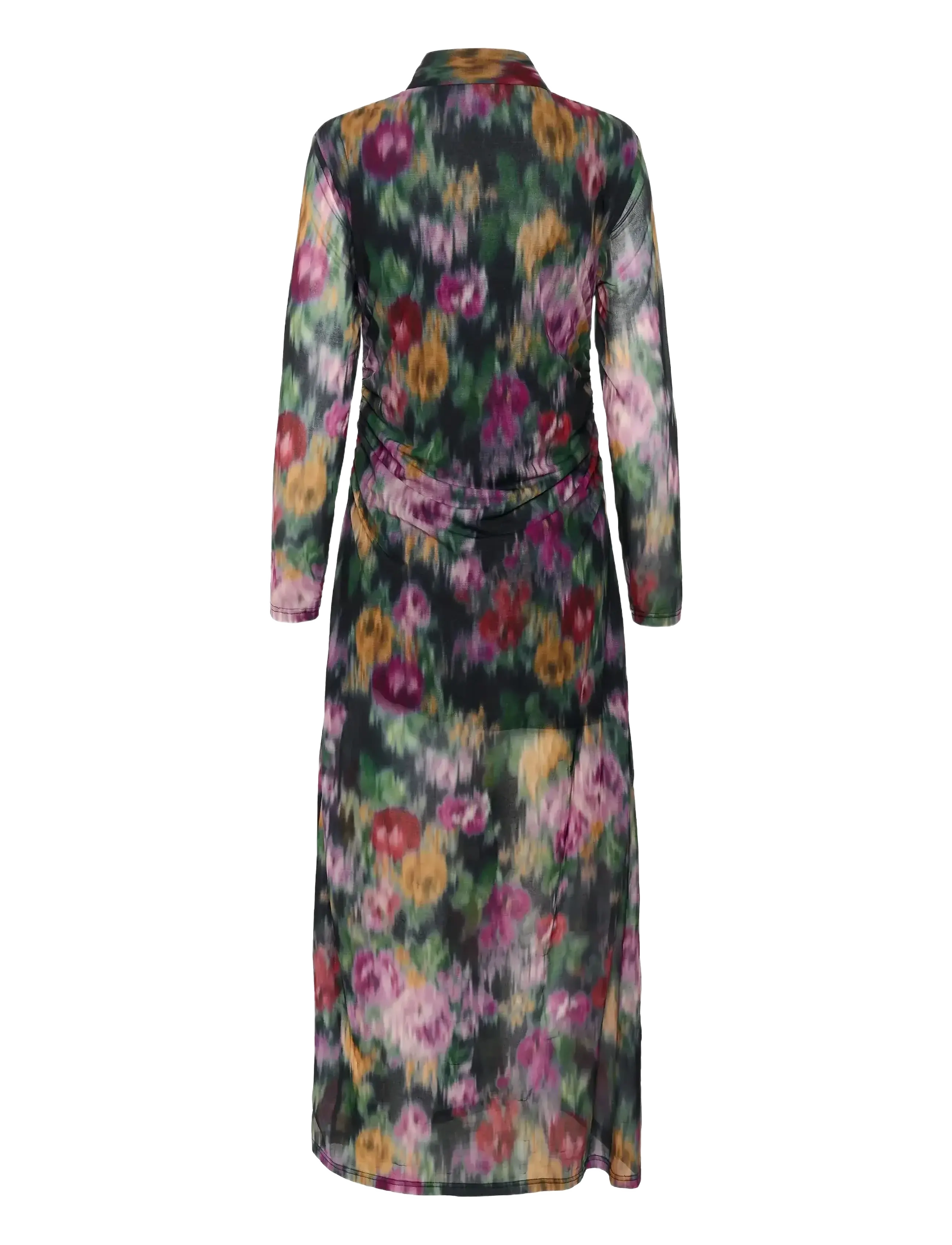 Gestuz - GZfadia P long dress - skjortklänningar - red faded flower - 2