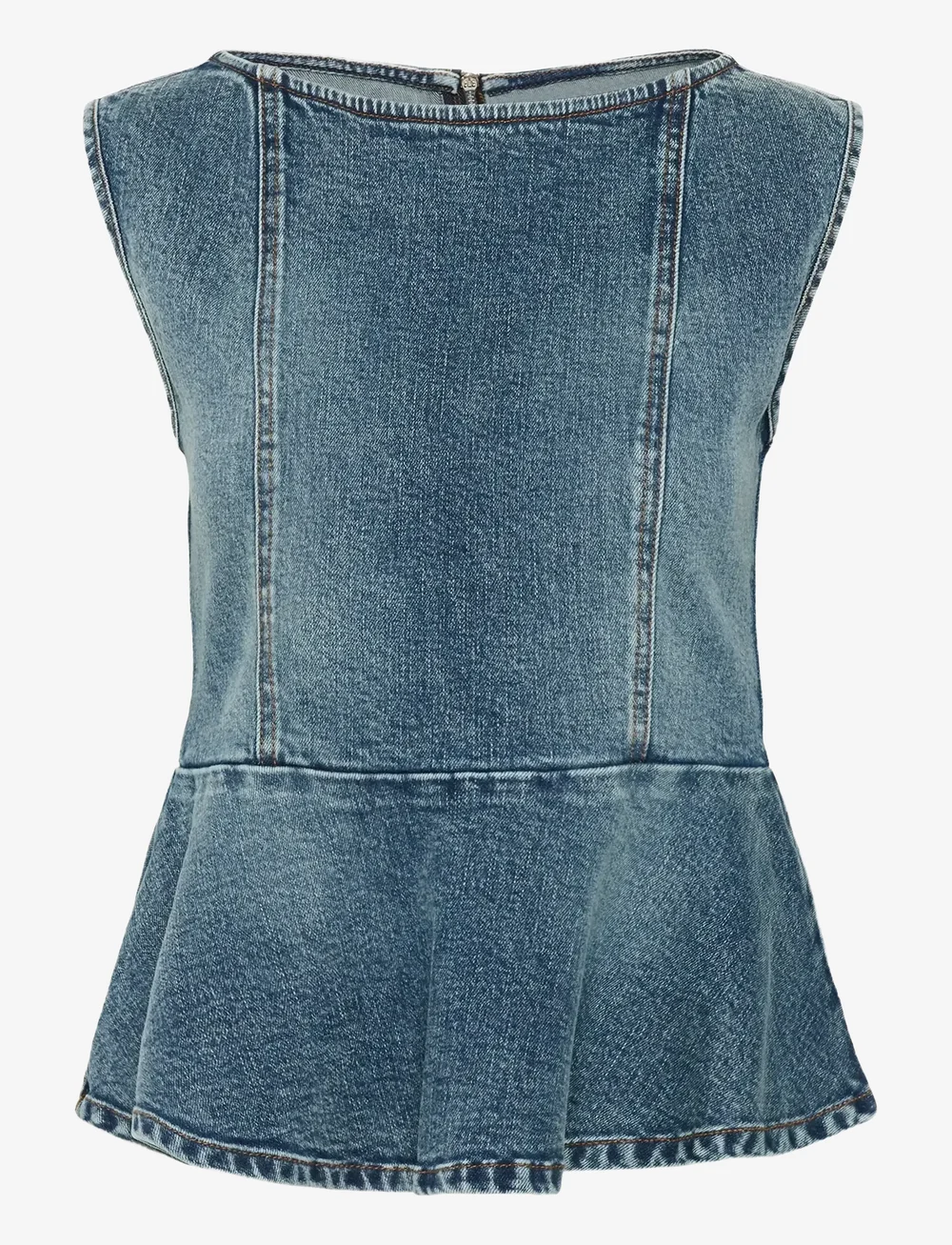Gestuz - GZviva sl top - tanktops - vintage blue denim - 1