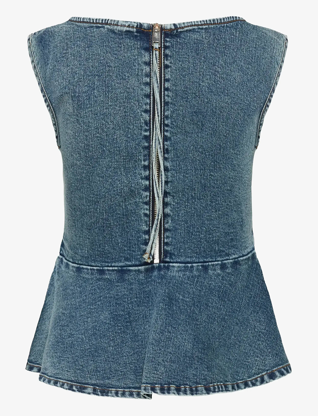 Gestuz - GZviva sl top - topid ja varrukateta alussärgid - vintage blue denim - 2