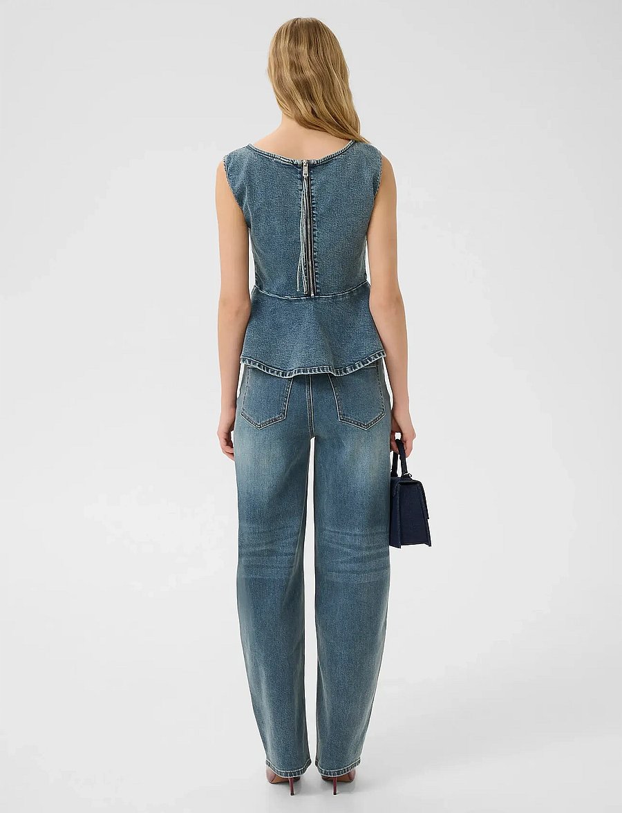 Gestuz - GZviva sl top - Ärmellose tops - vintage blue denim - 4
