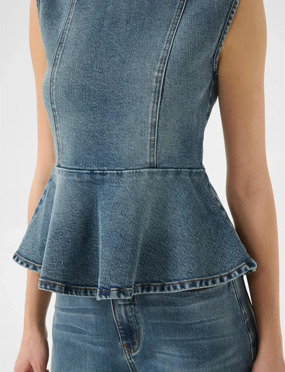 Gestuz - GZviva sl top - tanktops - vintage blue denim - 5