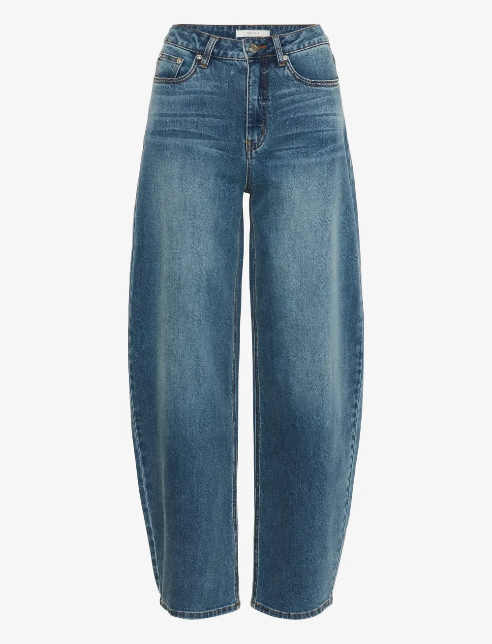 Gestuz - GZviva HW baggy jeans - brede jeans - vintage blue denim - 1