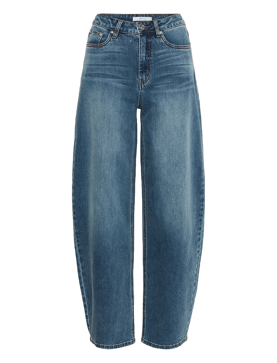 Gestuz - GZviva HW baggy jeans - wide leg jeans - vintage blue denim - 1