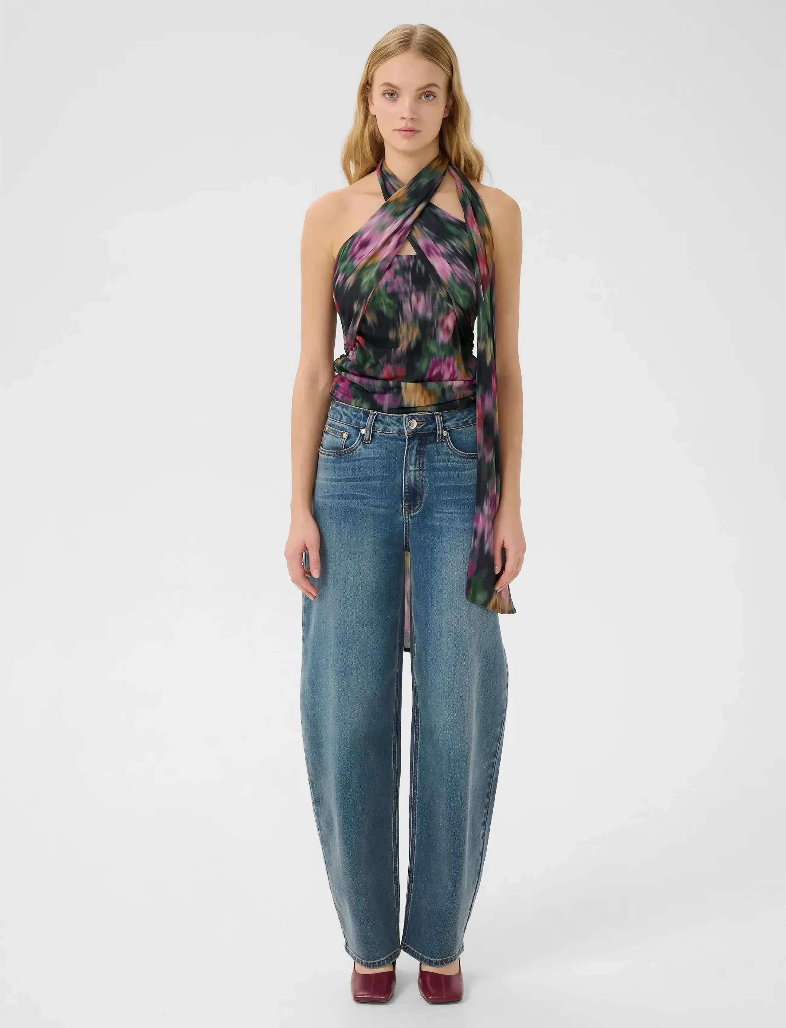 Gestuz - GZviva HW baggy jeans - hosen mit weitem bein - vintage blue denim - 3