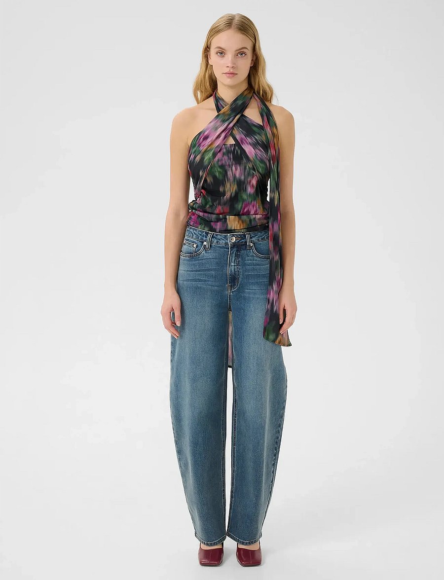 Gestuz - GZviva HW baggy jeans - wide leg jeans - vintage blue denim - 3