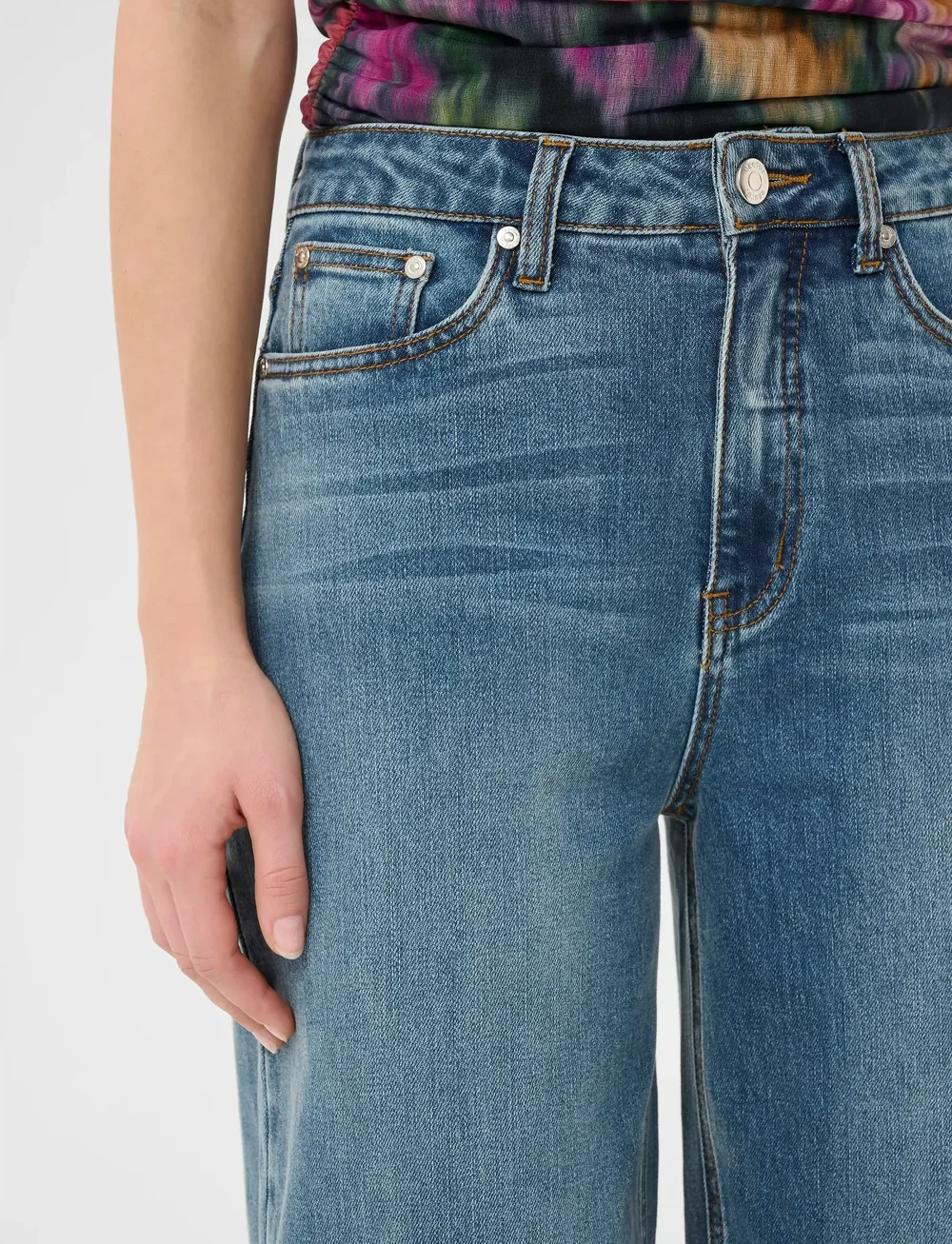 Gestuz - GZviva HW baggy jeans - brede jeans - vintage blue denim - 5