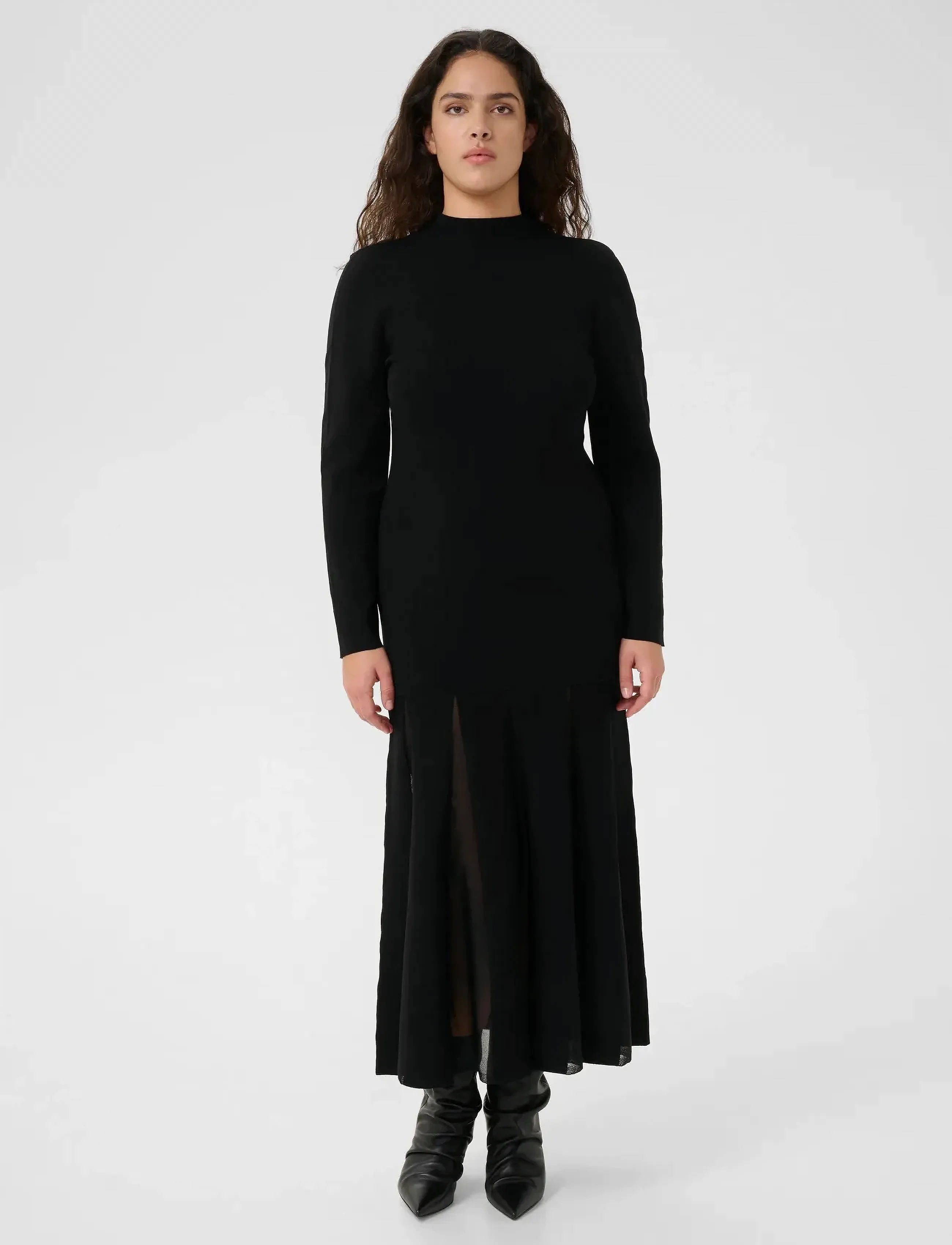Gestuz GZthiya dress - Strickkleider - BLACK / black