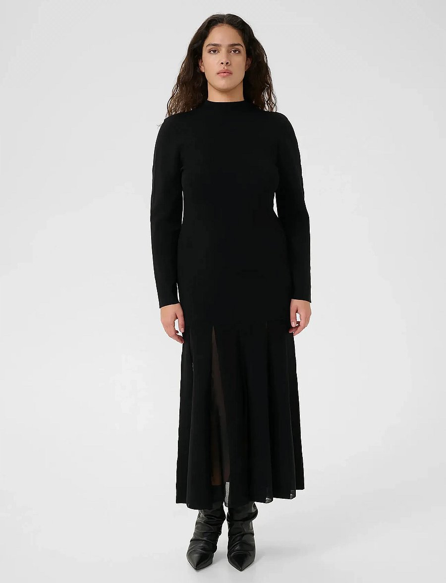 Gestuz - GZthiya dress - stickade klänningar - black - 0