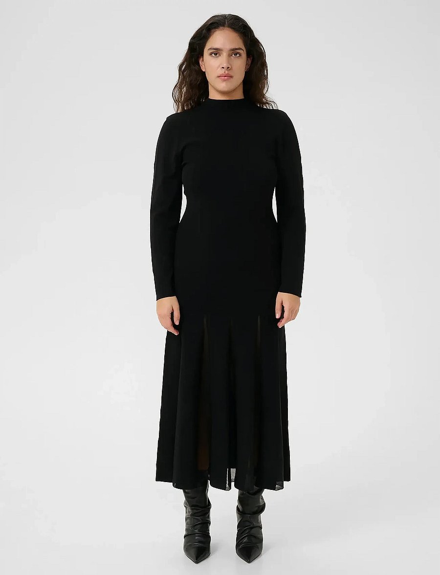 Gestuz - GZthiya dress - stickade klänningar - black - 3