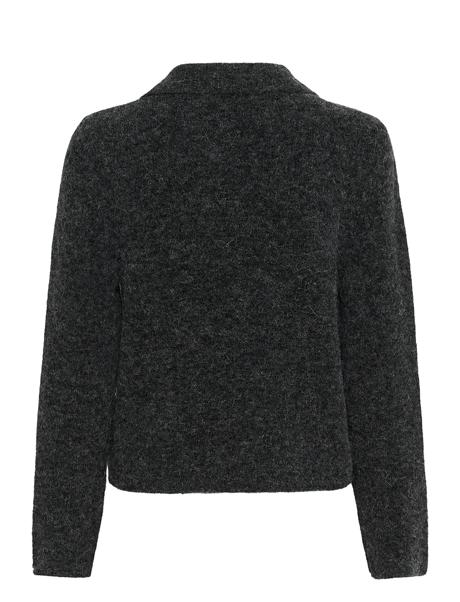 Gestuz - GZalpha polo pullover - pullover - charcoal melange - 2