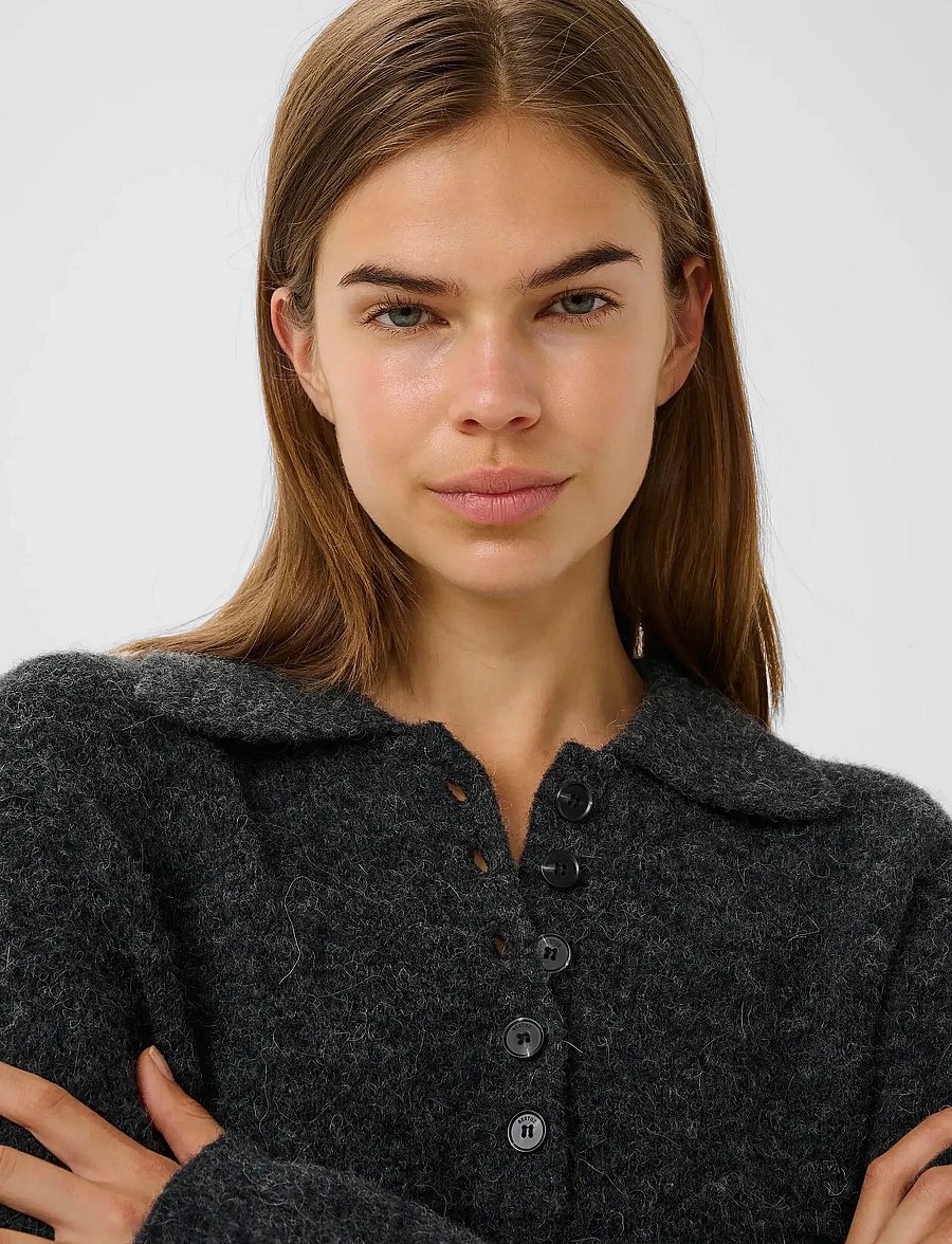 Gestuz - GZalpha polo pullover - pullover - charcoal melange - 5