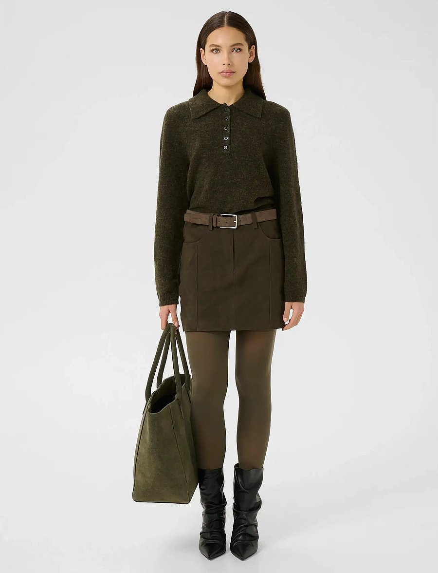 Gestuz - GZalpha polo pullover - pullover - olive mÉlange - 3