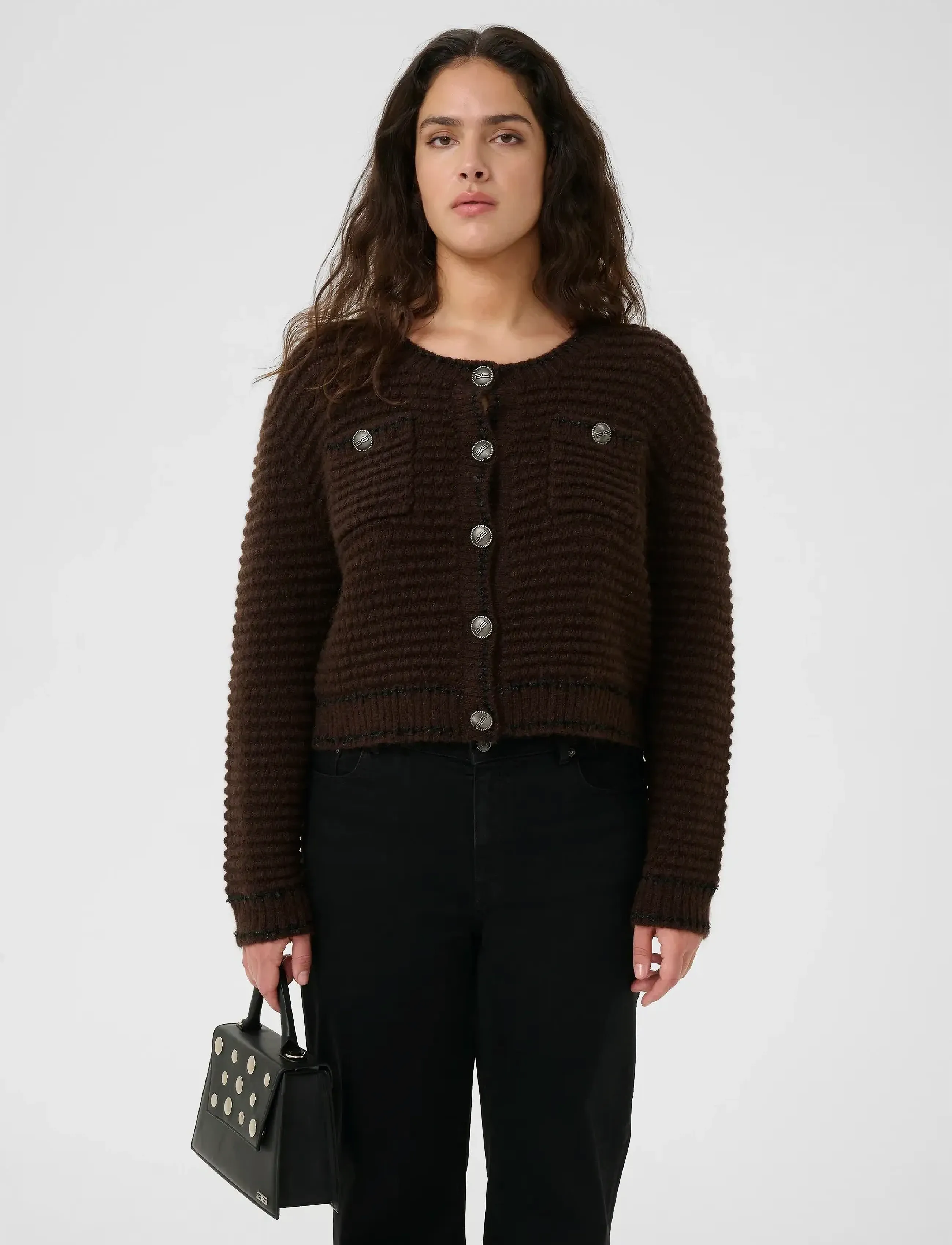 Gestuz Gzcleana Cardigan, XS, Brown, Strik > Cardigans, Dame