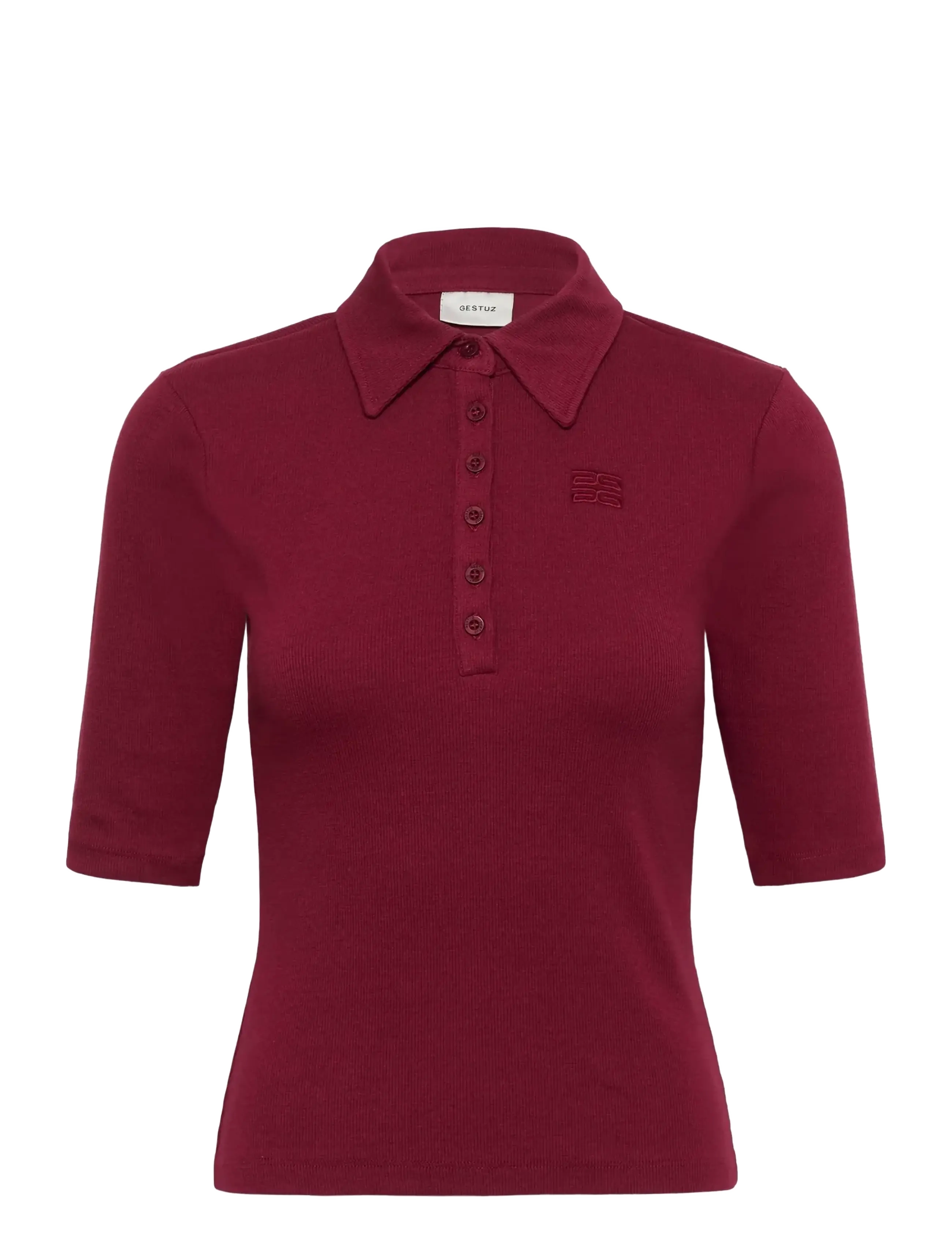 GESTUZ Gzdrew Polo Oberteil Burgundy - XL - Damen