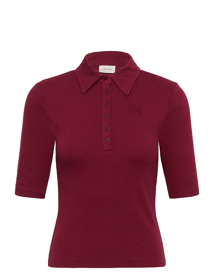 Gestuz - GZdrew polo top - poloer - cabernet - 1