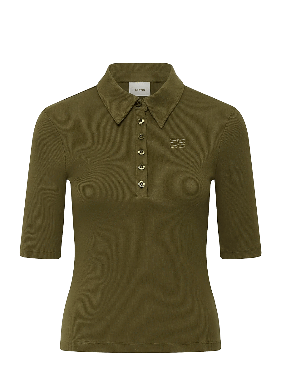 Gestuz - GZdrew polo top - polosärgid - military olive - 1