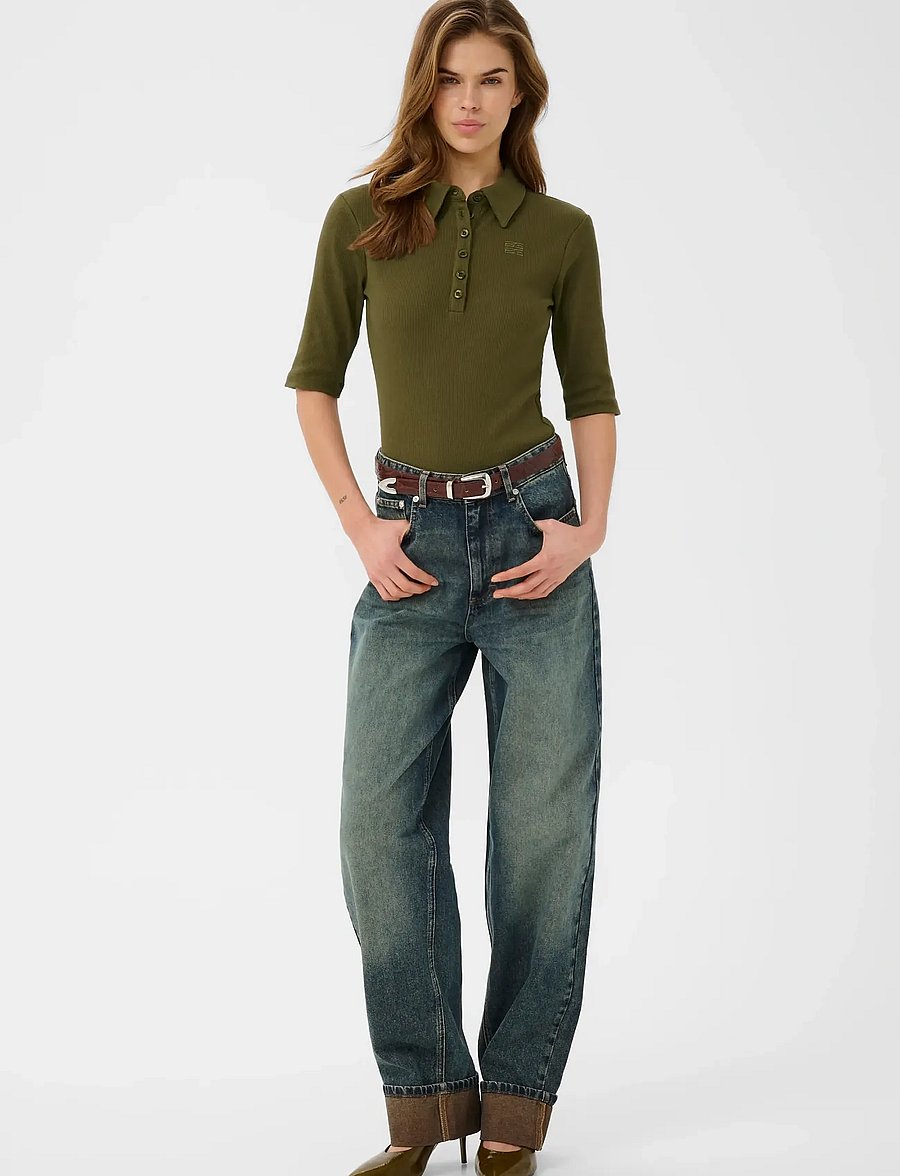 Gestuz - GZdrew polo top - polosärgid - military olive - 3