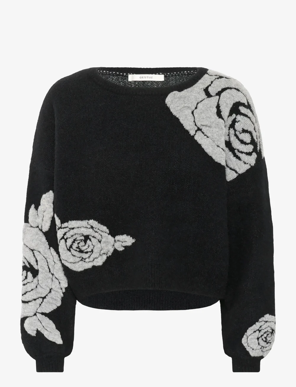 Gestuz - GZrosaly pullover - striktrøjer - black - 1