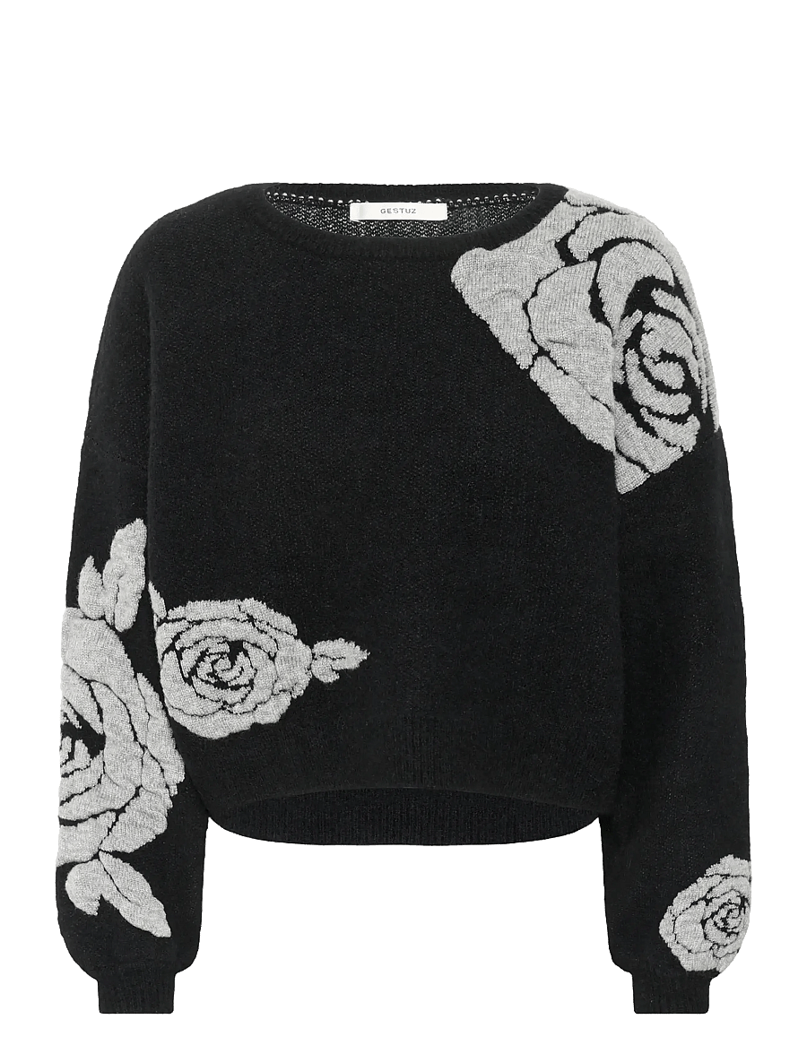 Gestuz - GZrosaly pullover - gebreide truien - black - 1