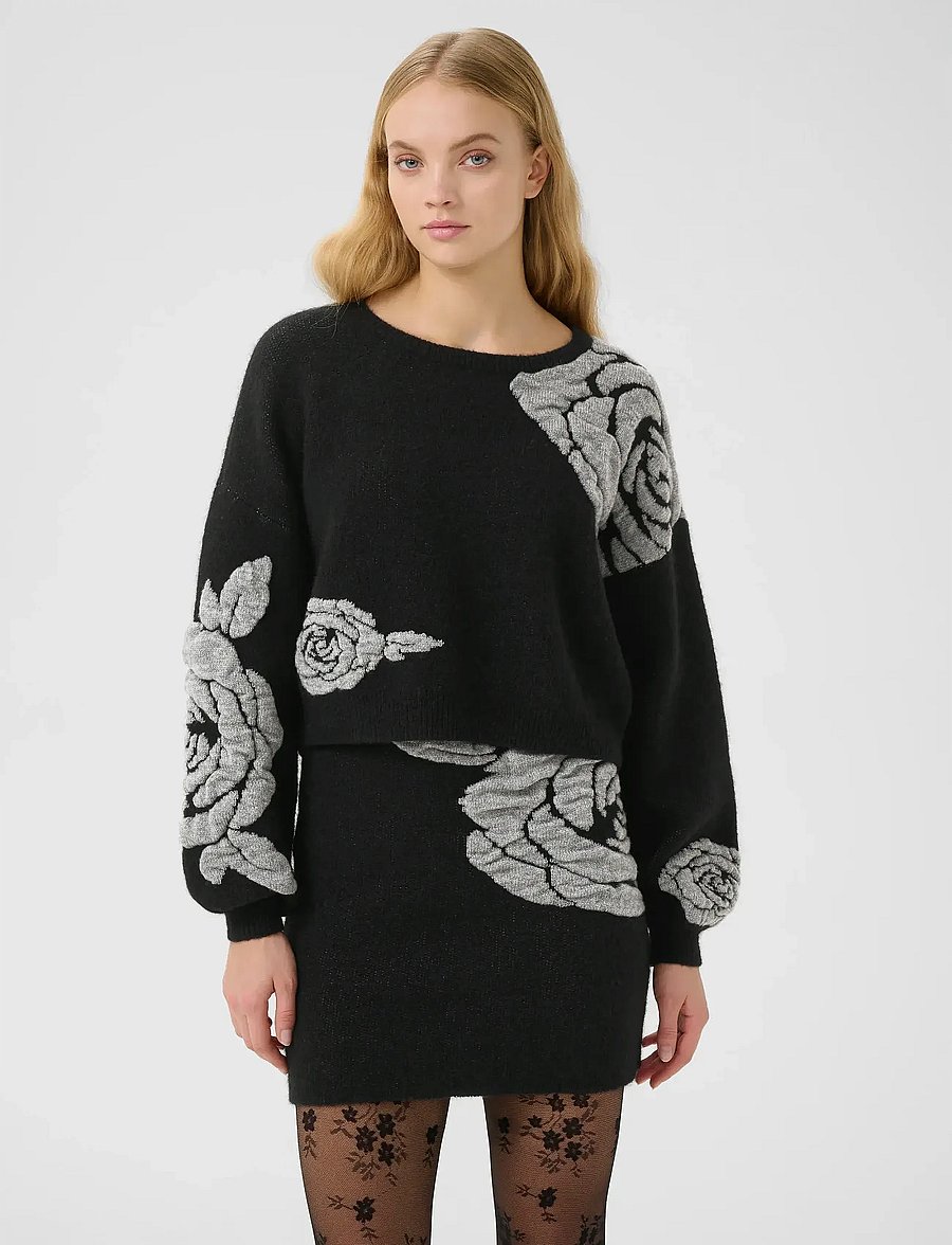 Gestuz - GZrosaly pullover - gebreide truien - black - 0