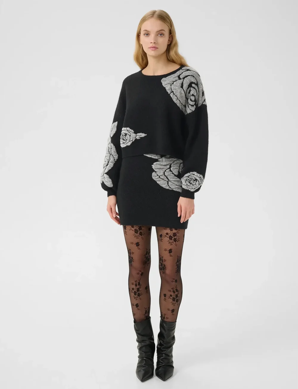 Gestuz - GZrosaly pullover - striktrøjer - black - 3