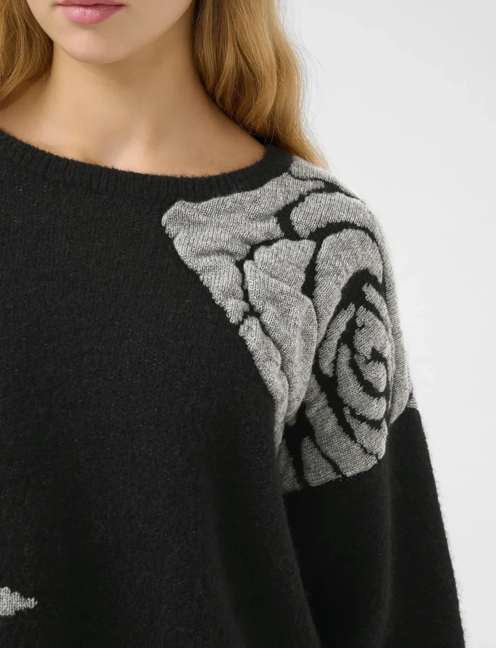 Gestuz - GZrosaly pullover - striktrøjer - black - 5