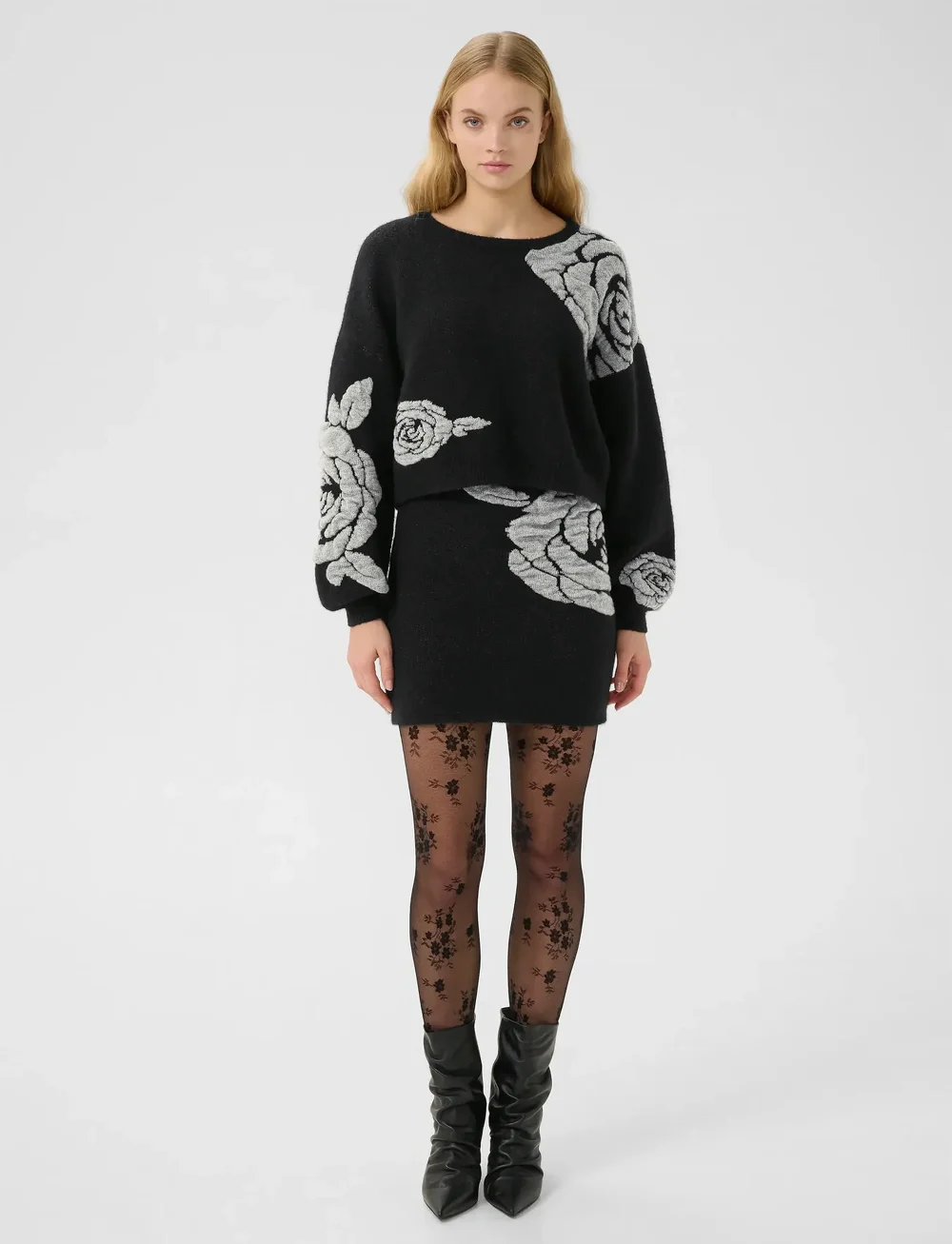 Gestuz - GZrosaly skirt - strikkede nederdele - black - 3
