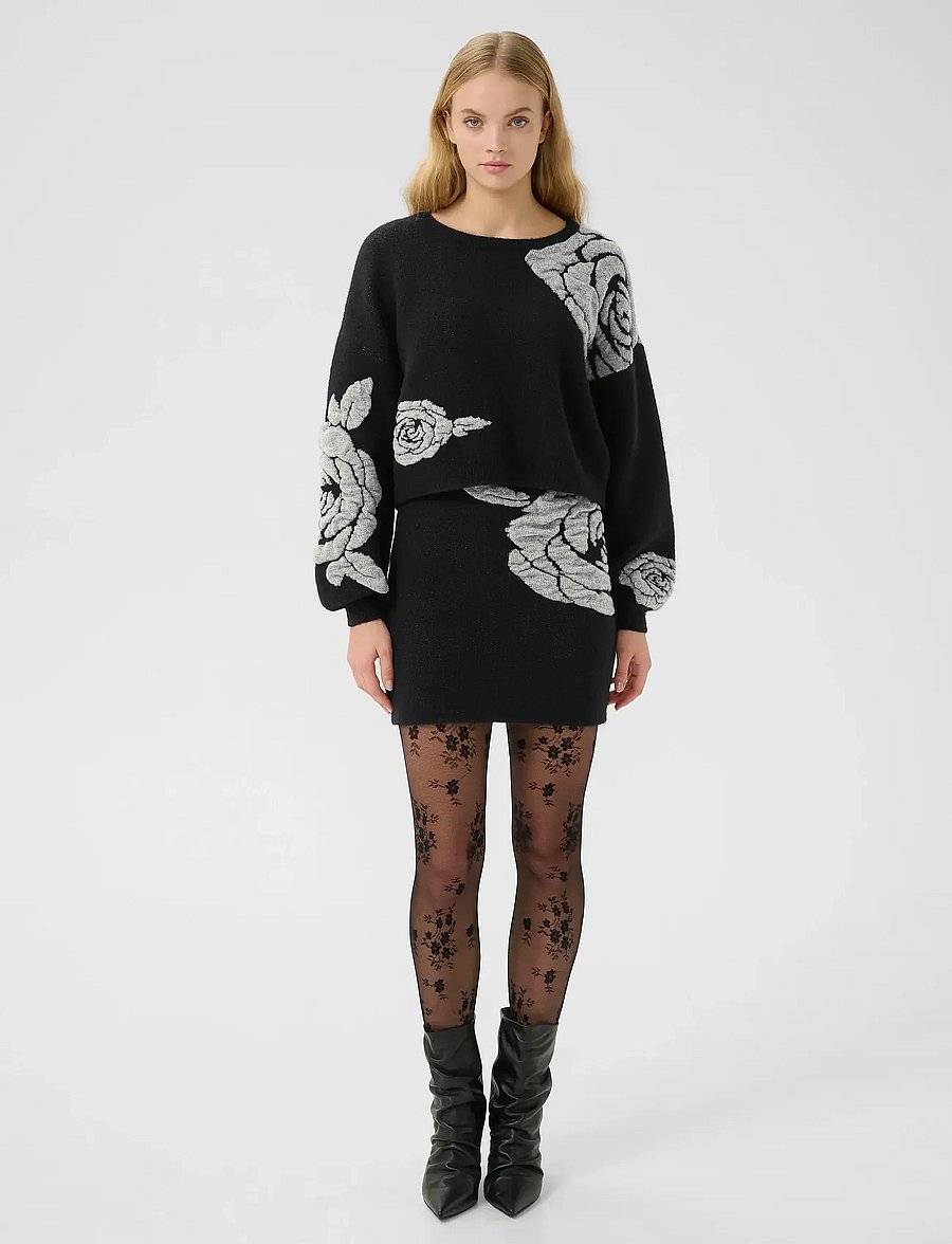 Gestuz - GZrosaly skirt - strickröcke - black - 3