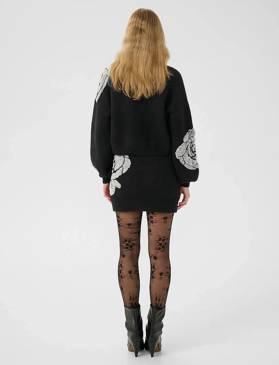 Gestuz - GZrosaly skirt - strickröcke - black - 4