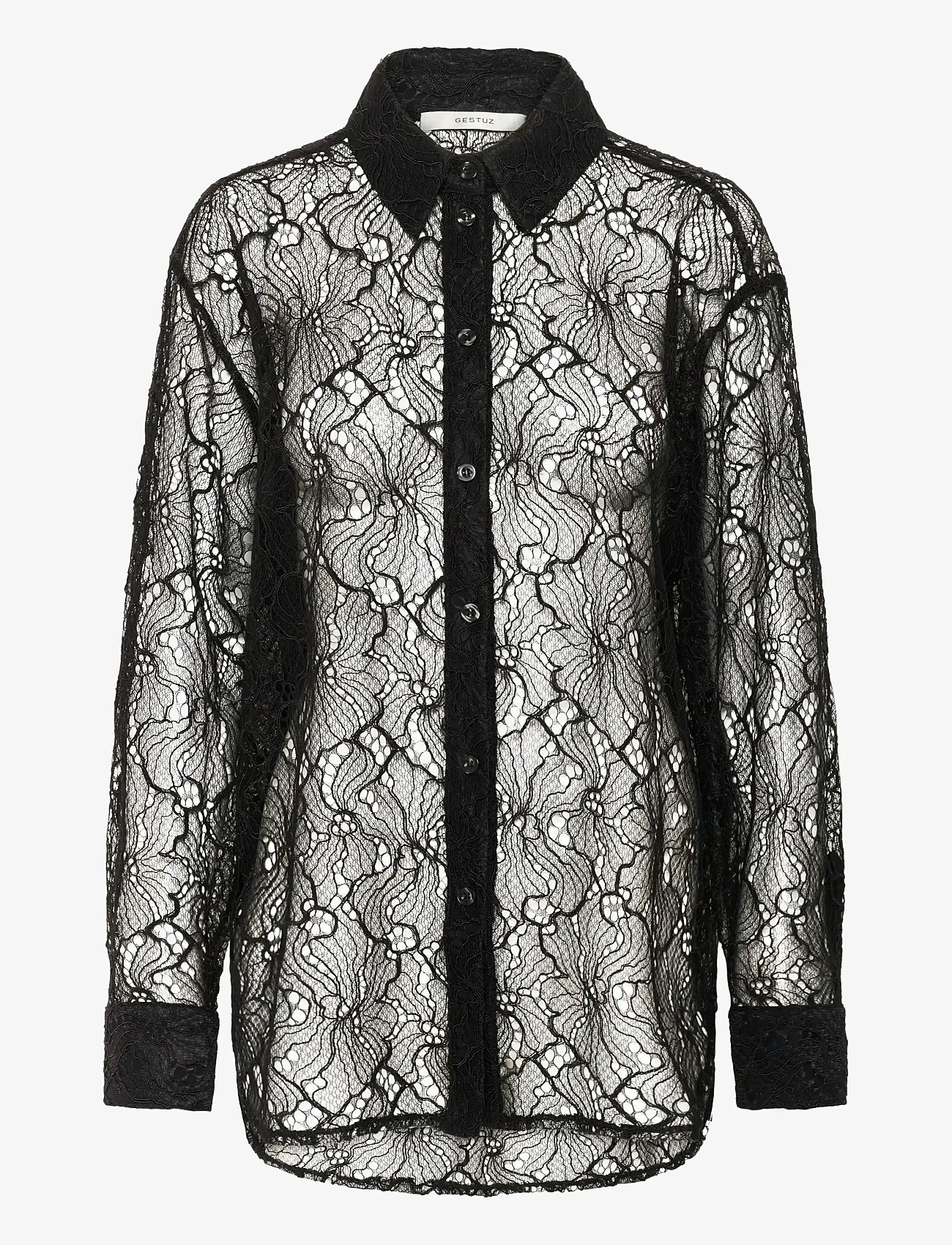 Gestuz - GZedea shirt - langärmlige hemden - black - 0