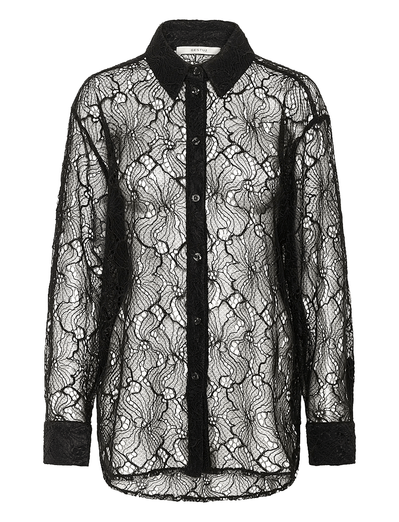 Gestuz - GZedea shirt - langærmede skjorter - black - 1