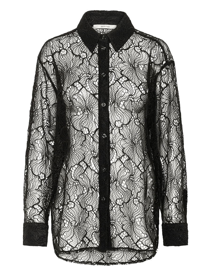 Gestuz - GZedea shirt - langærmede skjorter - black - 1