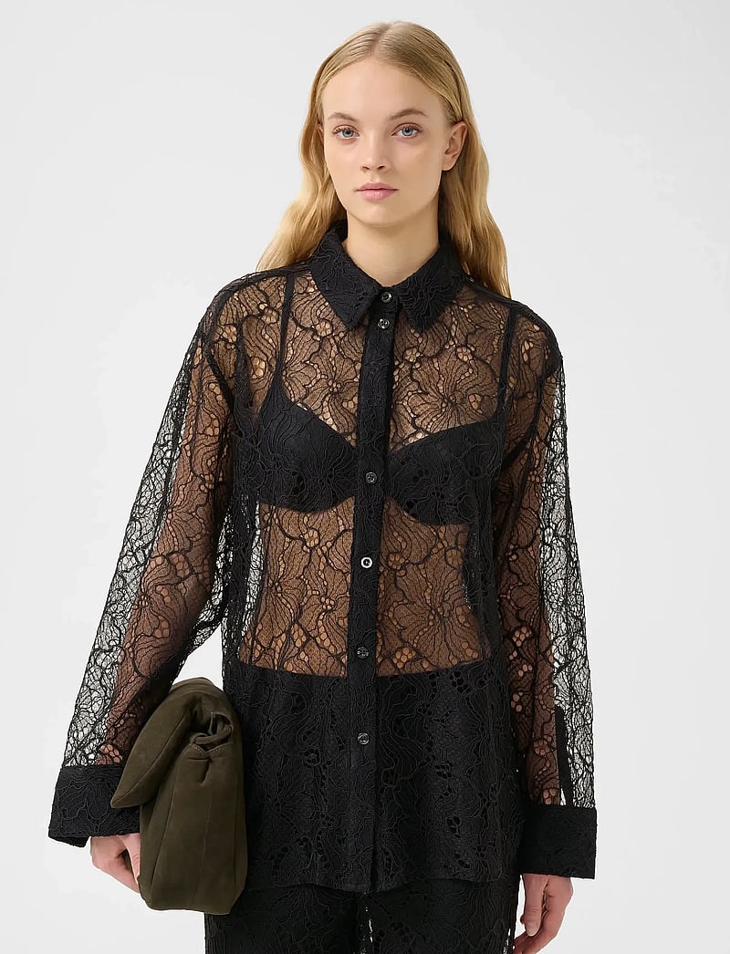 Gestuz - GZedea shirt - langærmede skjorter - black - 0