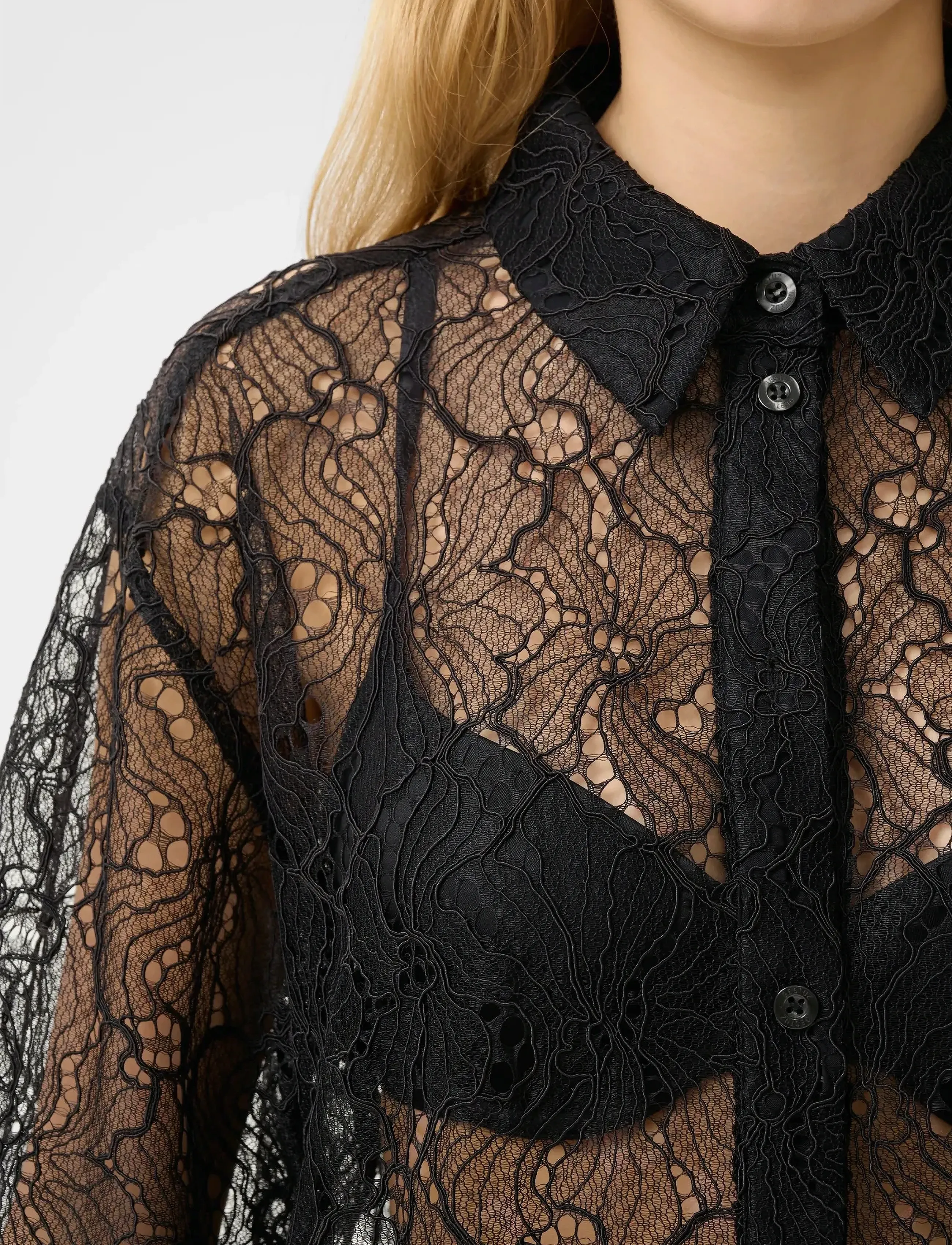 Gestuz - GZedea shirt - långärmade skjortor - black - 5