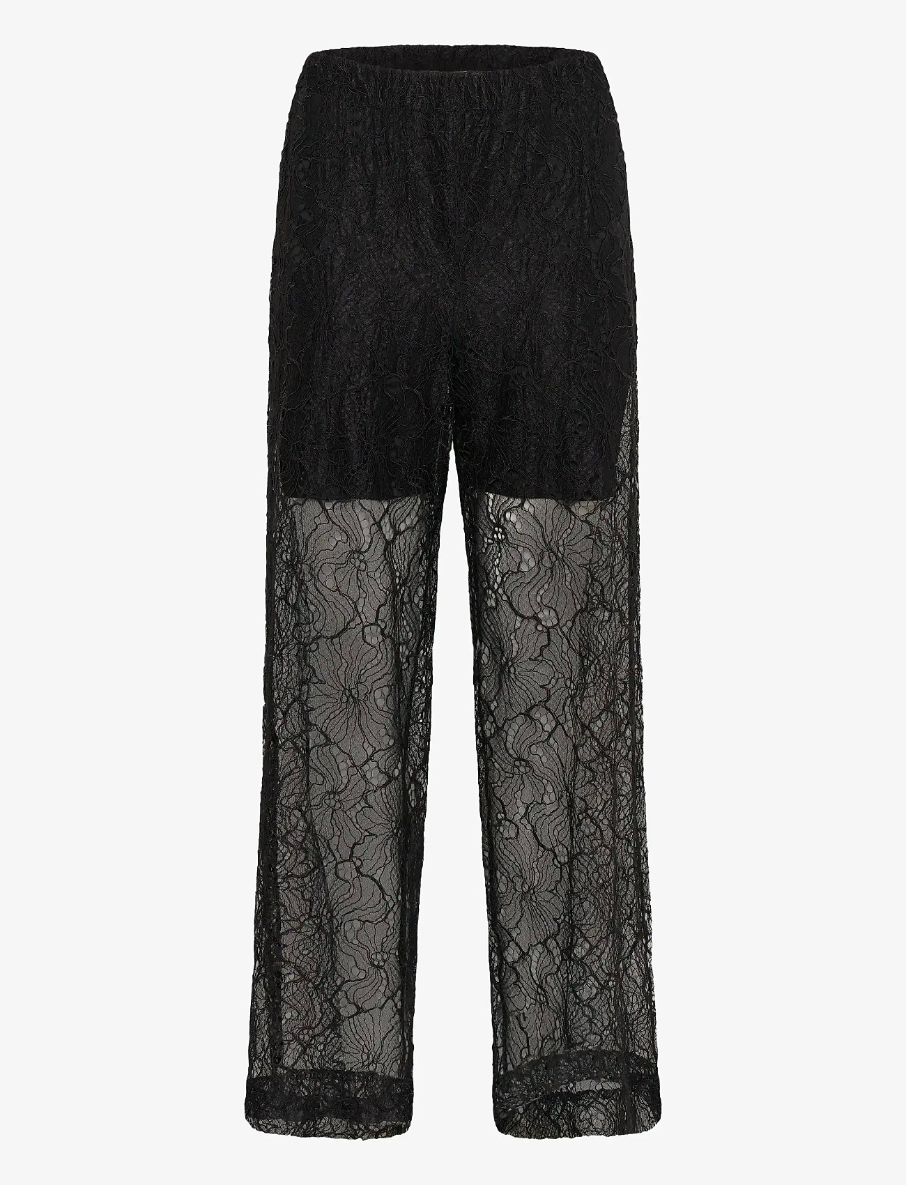 Gestuz - GZedea HW pants - hosen mit weitem bein - black - 0