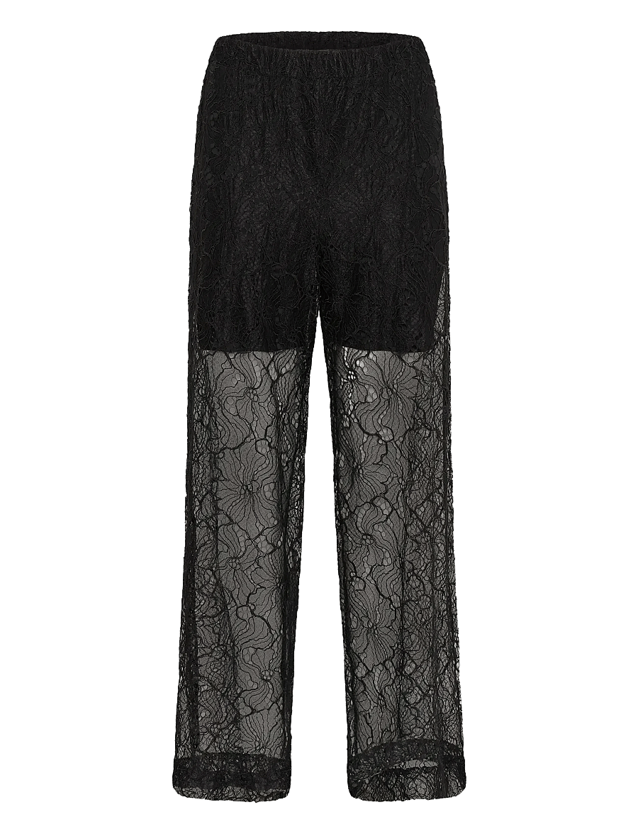 Gestuz - GZedea HW pants - bukser med brede ben - black - 1