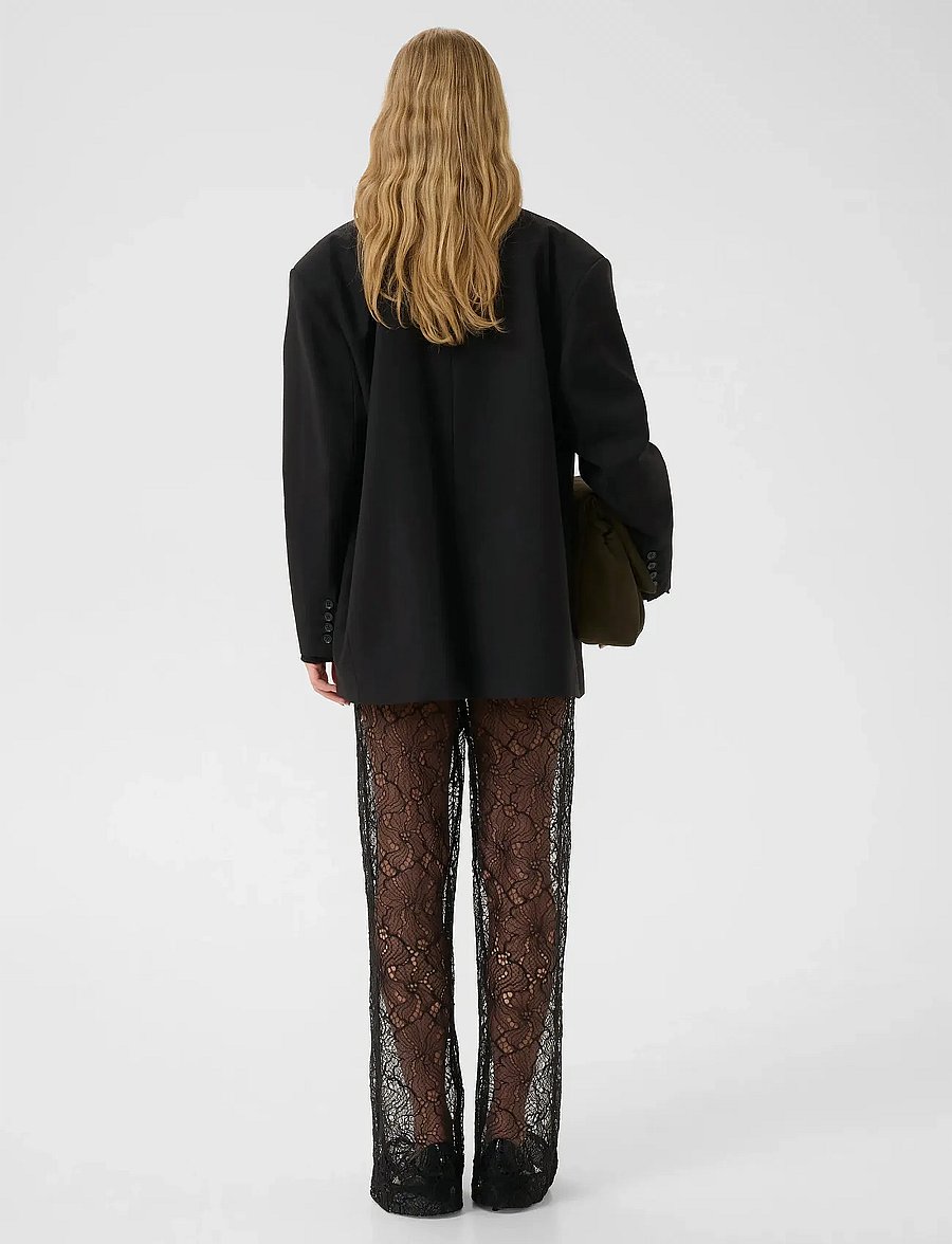 Gestuz - GZedea HW pants - bukser med brede ben - black - 4