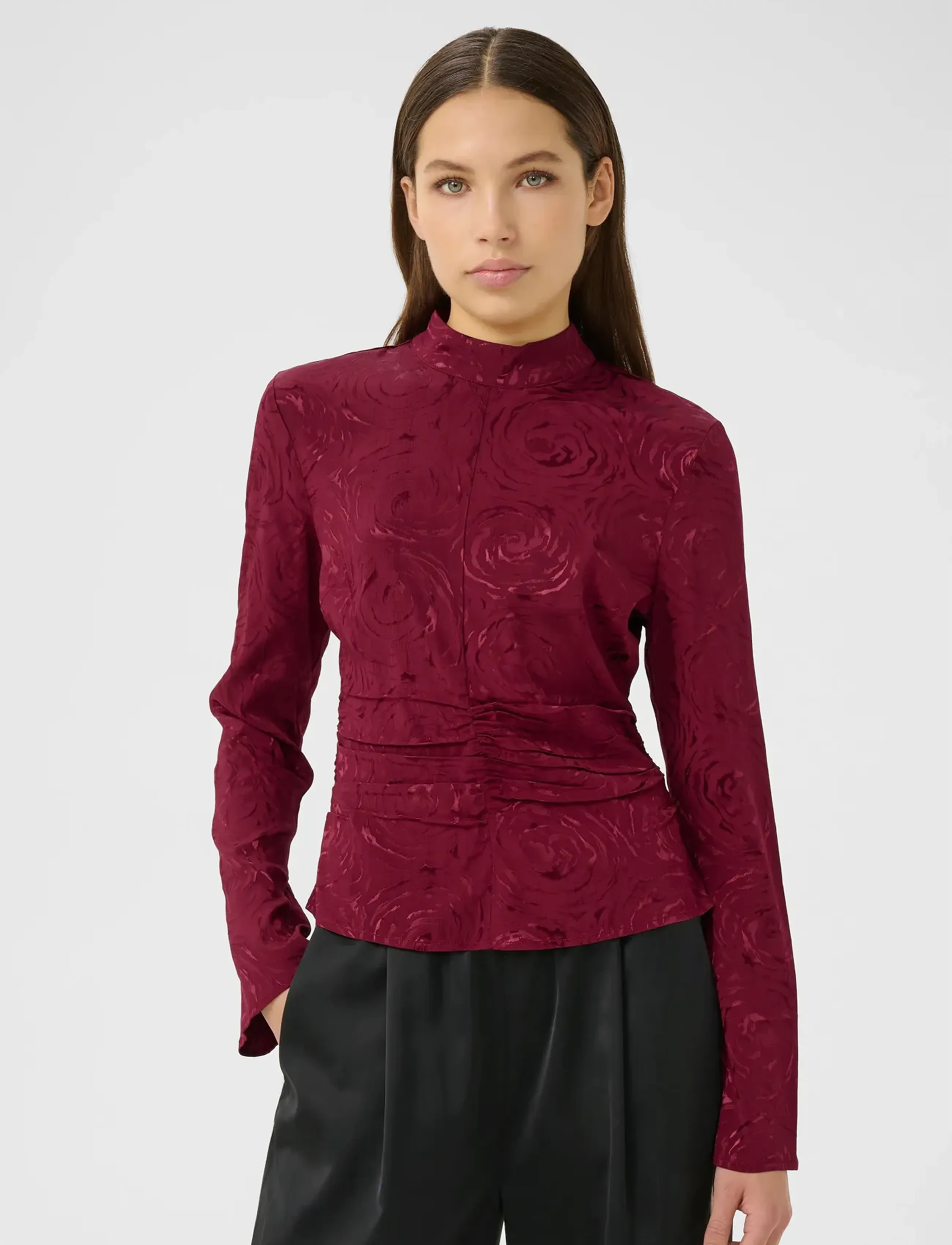 Gestuz Gzrosia Blouse, 38, Burgundy, Bluser > Langærmede, Dame