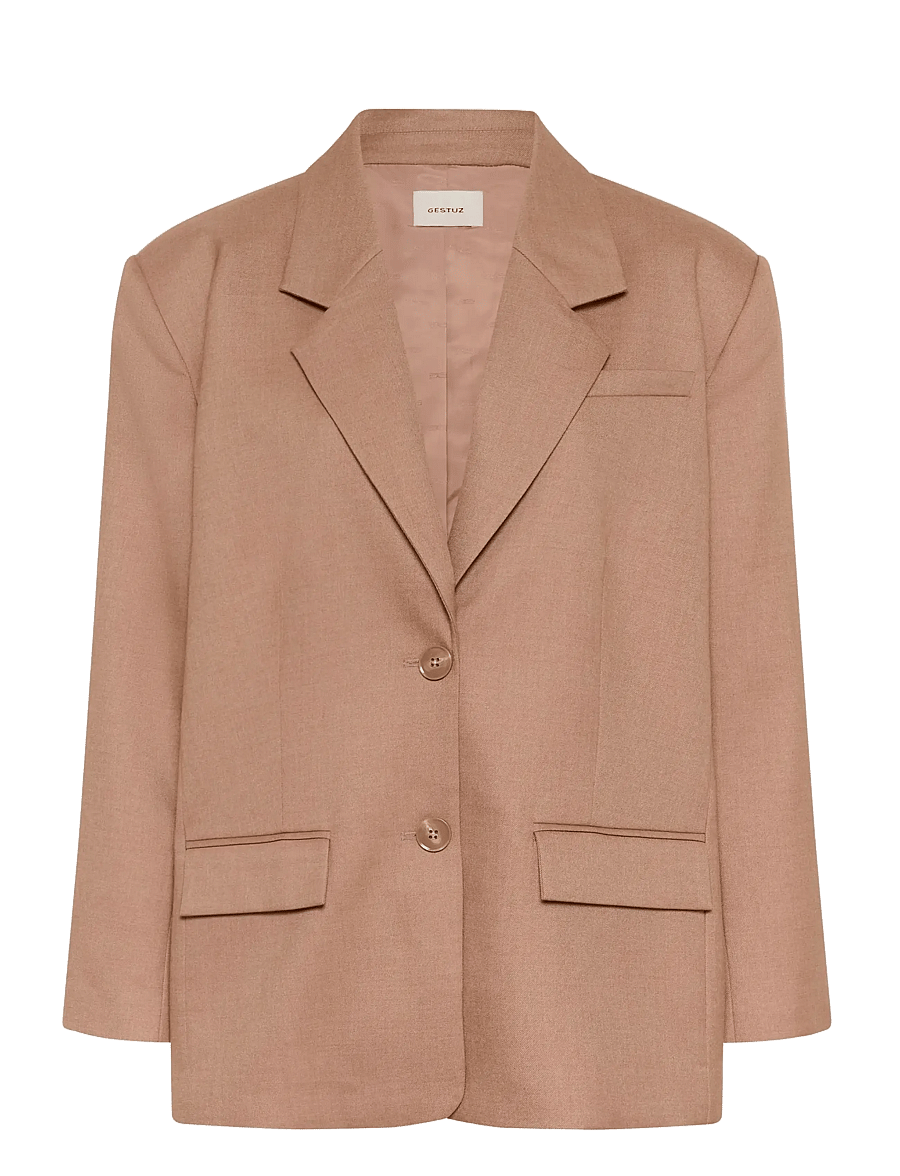 Gestuz - GZpaula OZ blazer - single breasted blazers - burnt marple sugar melange - 1