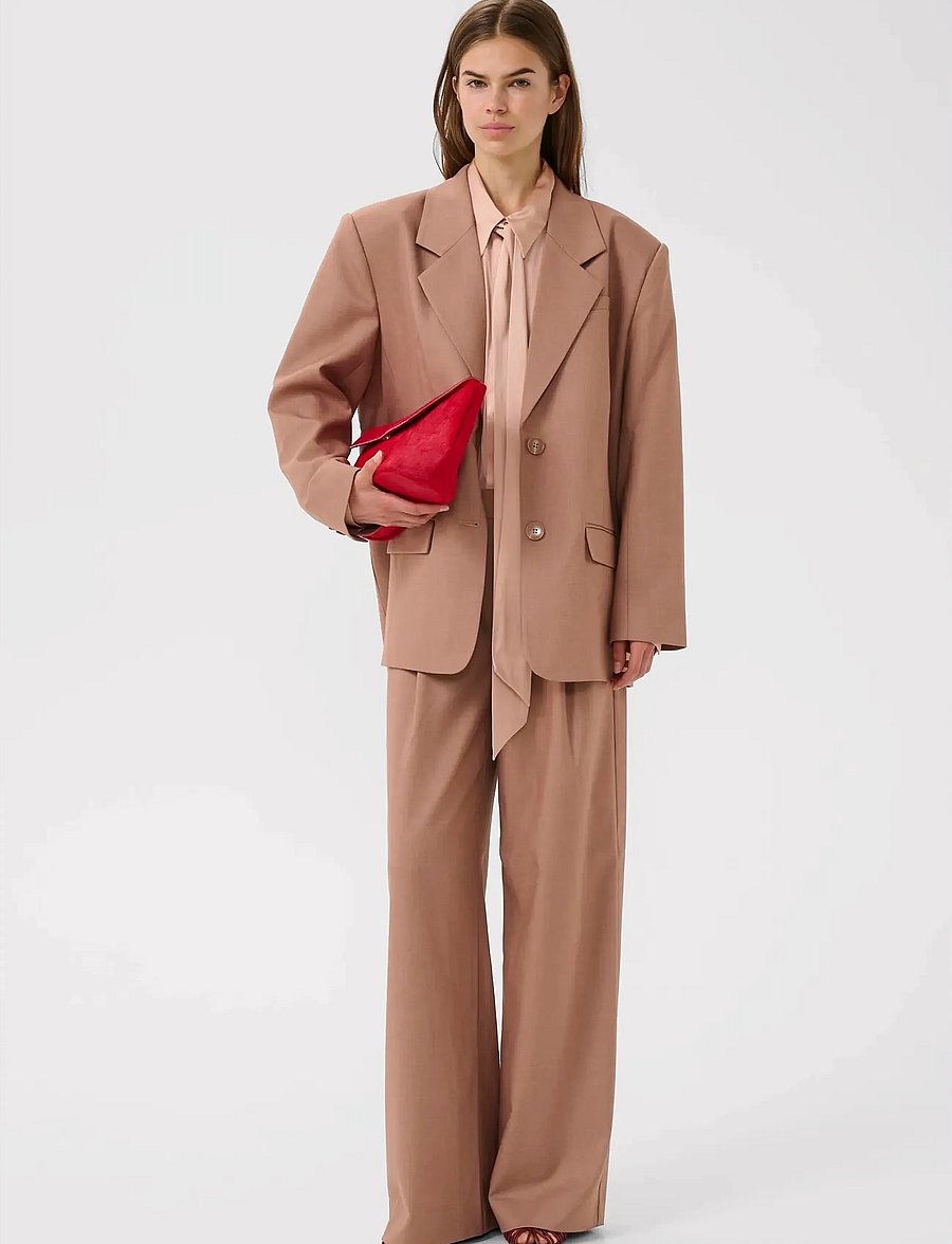 Gestuz - GZpaula OZ blazer - single breasted blazers - burnt marple sugar melange - 3