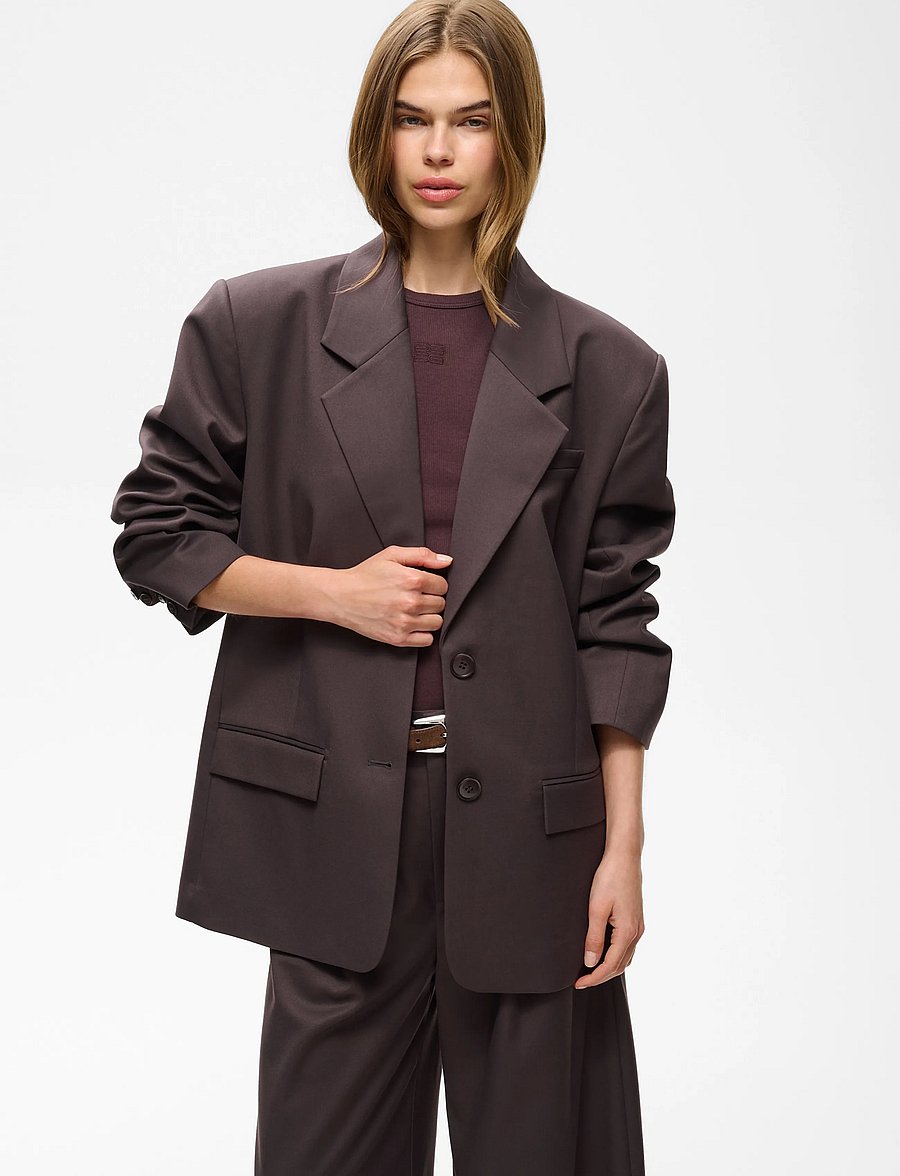Gestuz - GZpaula OZ blazer - single breasted blazers - deep plum - 2