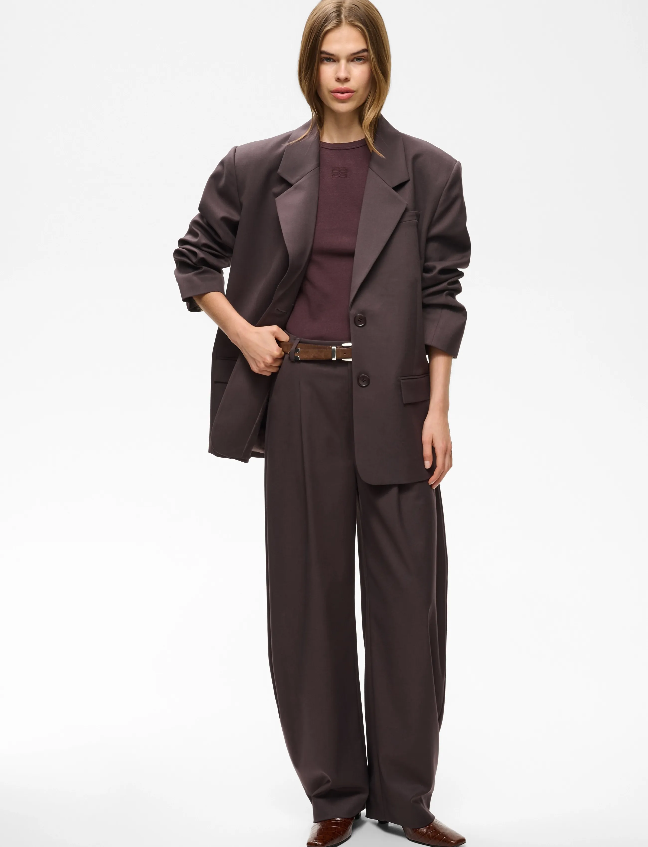 Gestuz - GZpaula OZ blazer - single breasted blazers - deep plum - 3