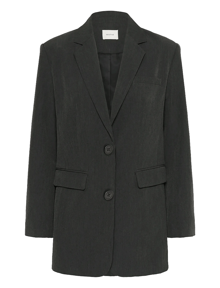 Gestuz - GZerle blazer - single breasted blazers - dark grey melange - 1