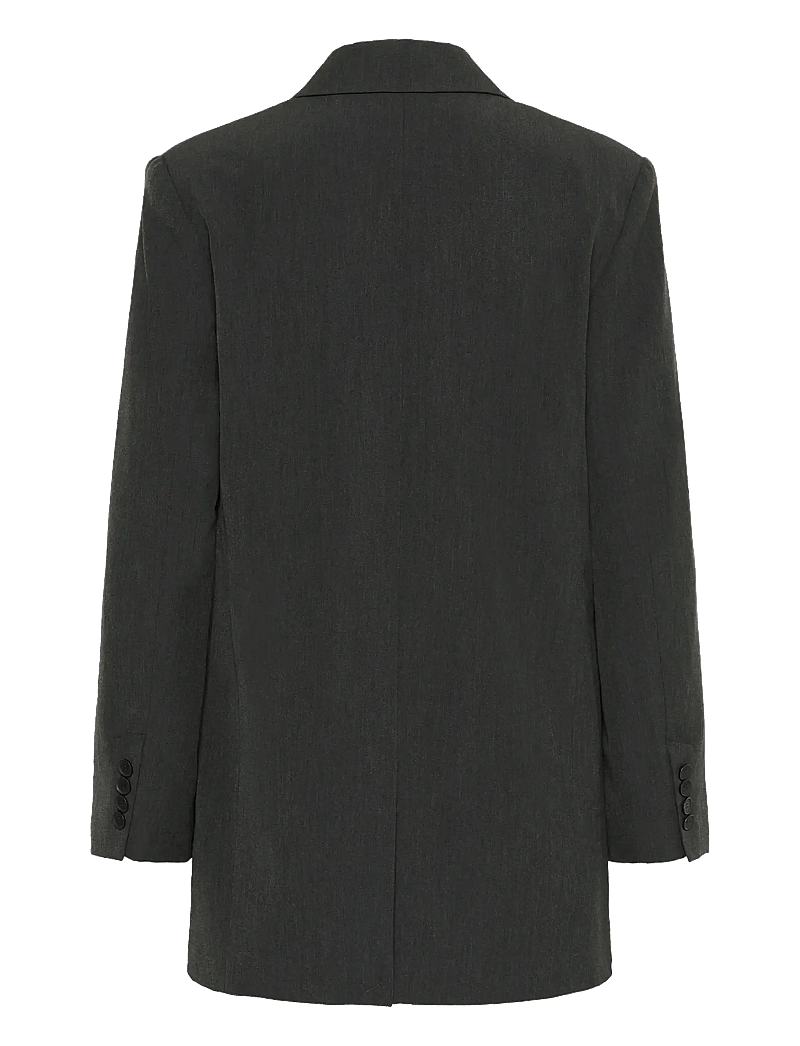 Gestuz - GZerle blazer - Ühes joones nööpidega bleiserid - dark grey melange - 2