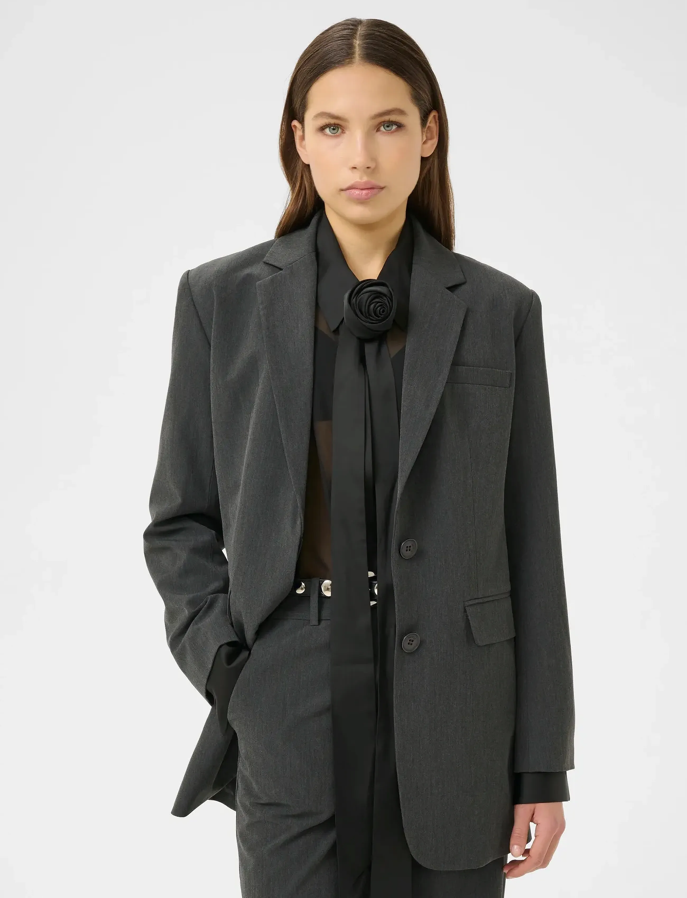 Gestuz Gzerle Blazer, 40, Grey, Blazere > Enkeltradede Blazere, Dame