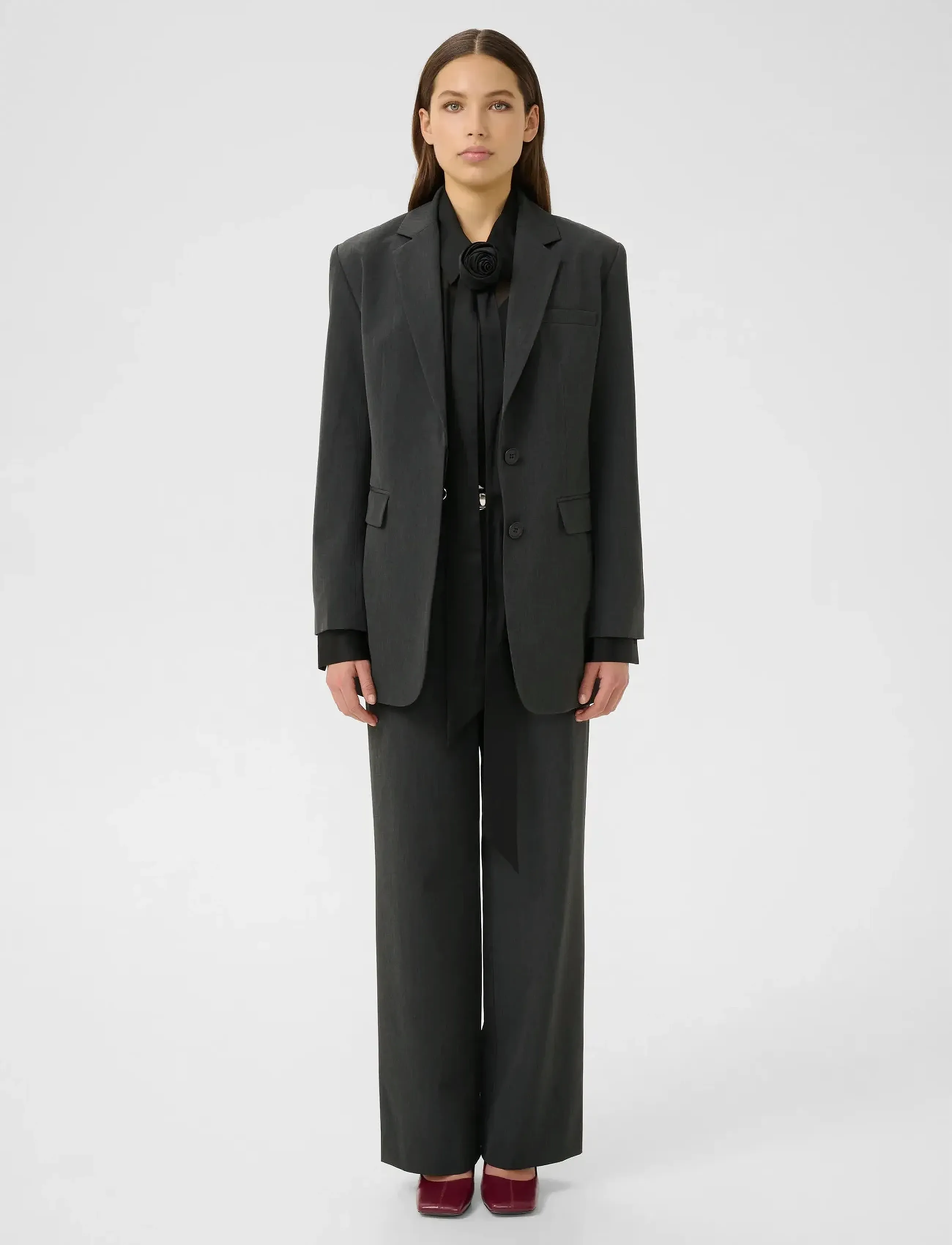 Gestuz - GZerle blazer - einreihige blazer - dark grey melange - 3