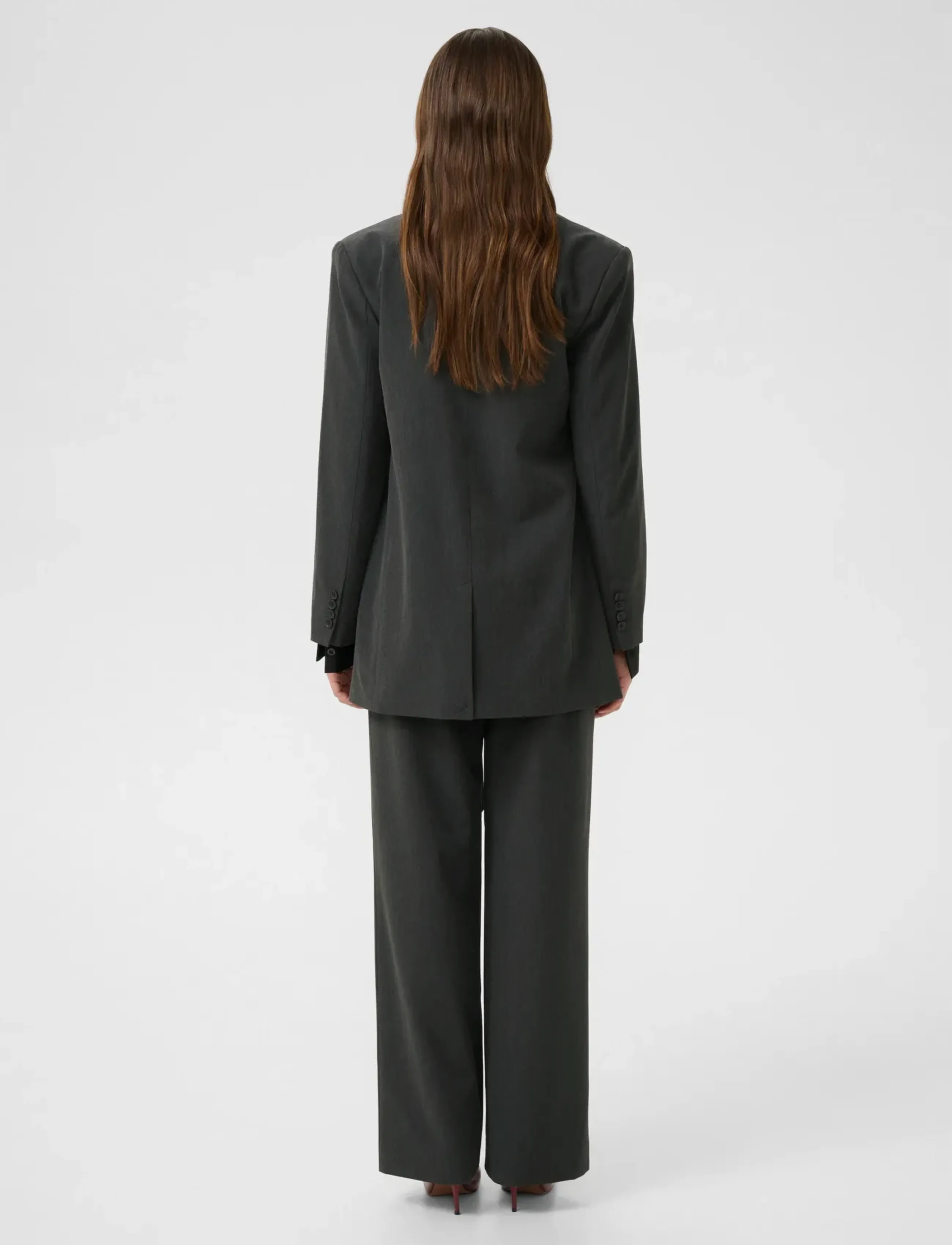 Gestuz - GZerle blazer - einreihige blazer - dark grey melange - 4